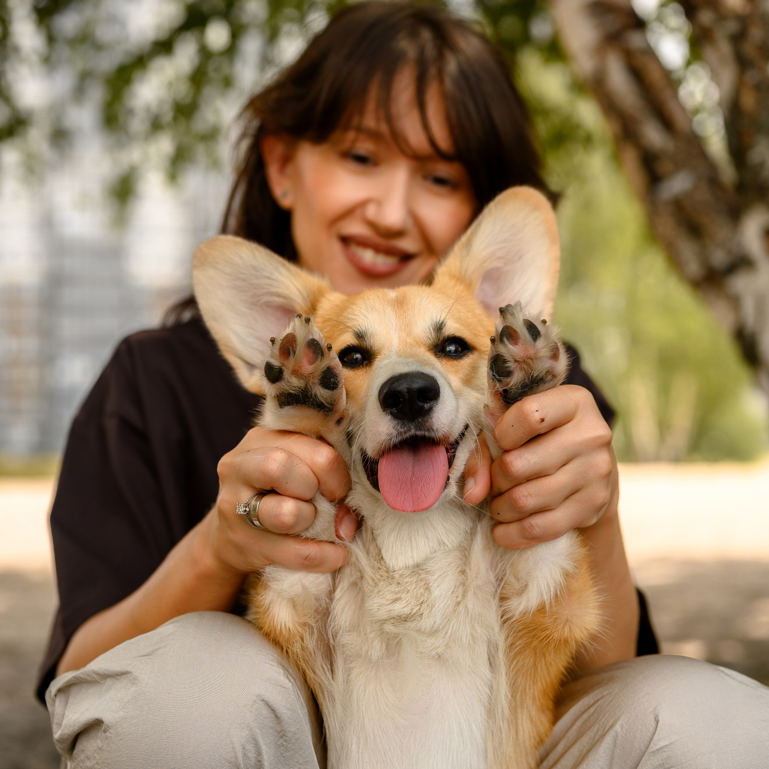 С любимым питомцем