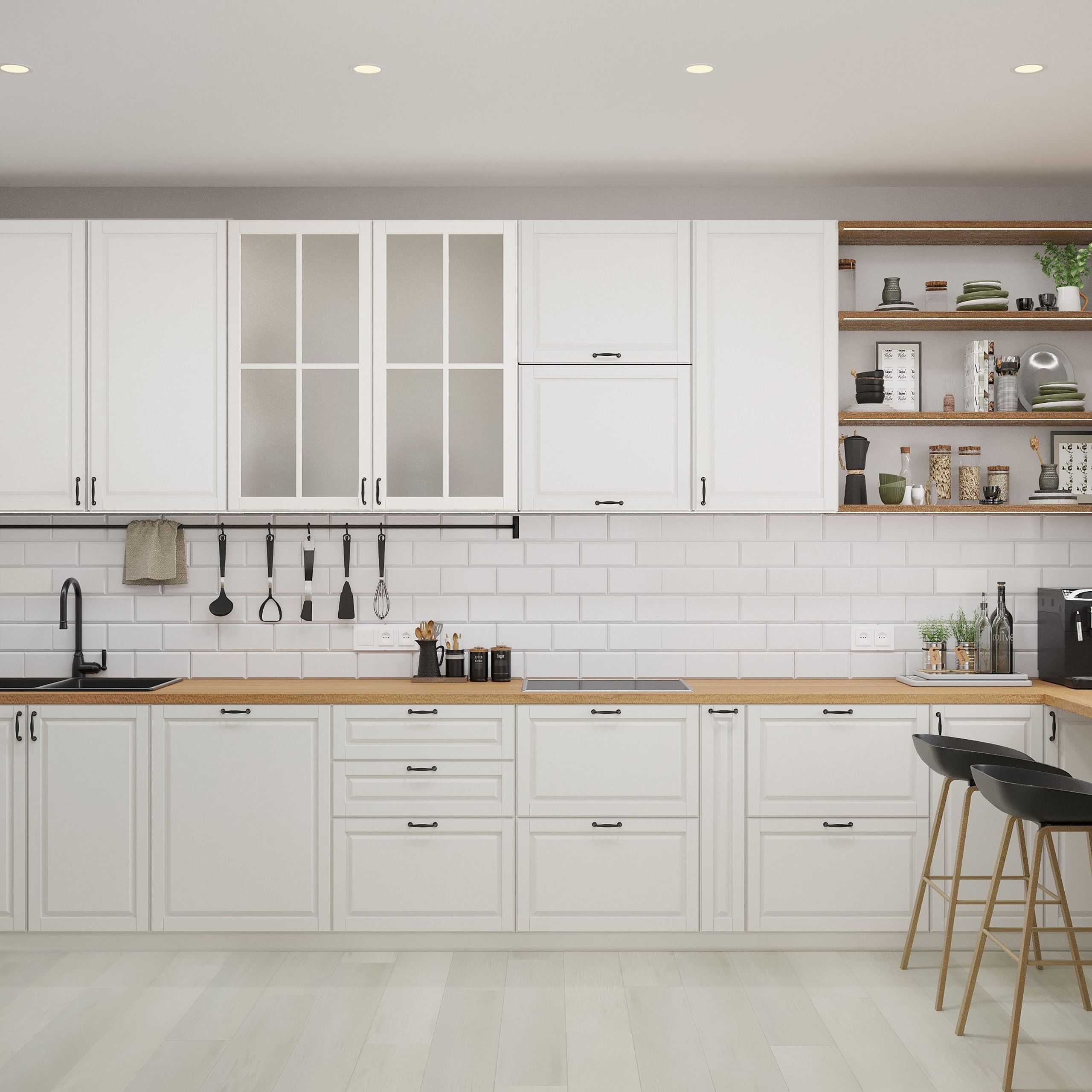 Кухня-гостиная в скандинавском стиле