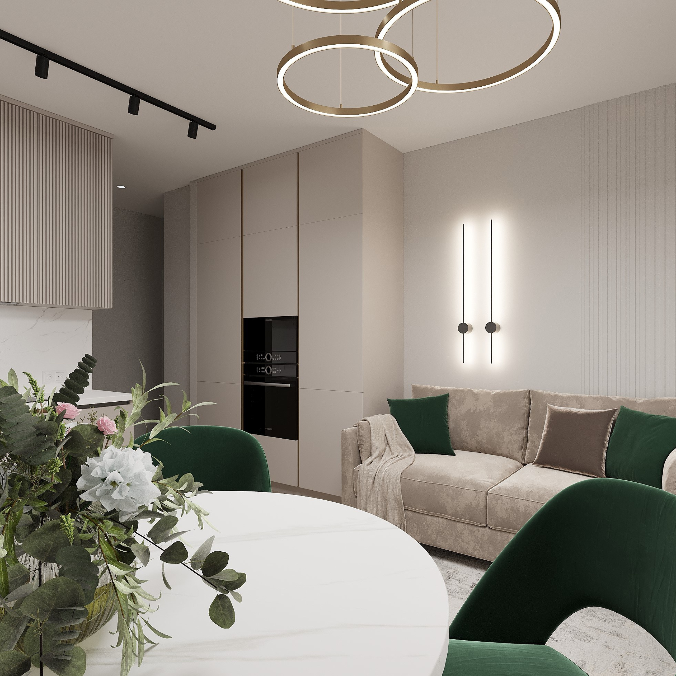 Квартира с зелеными акцентами г. Находка