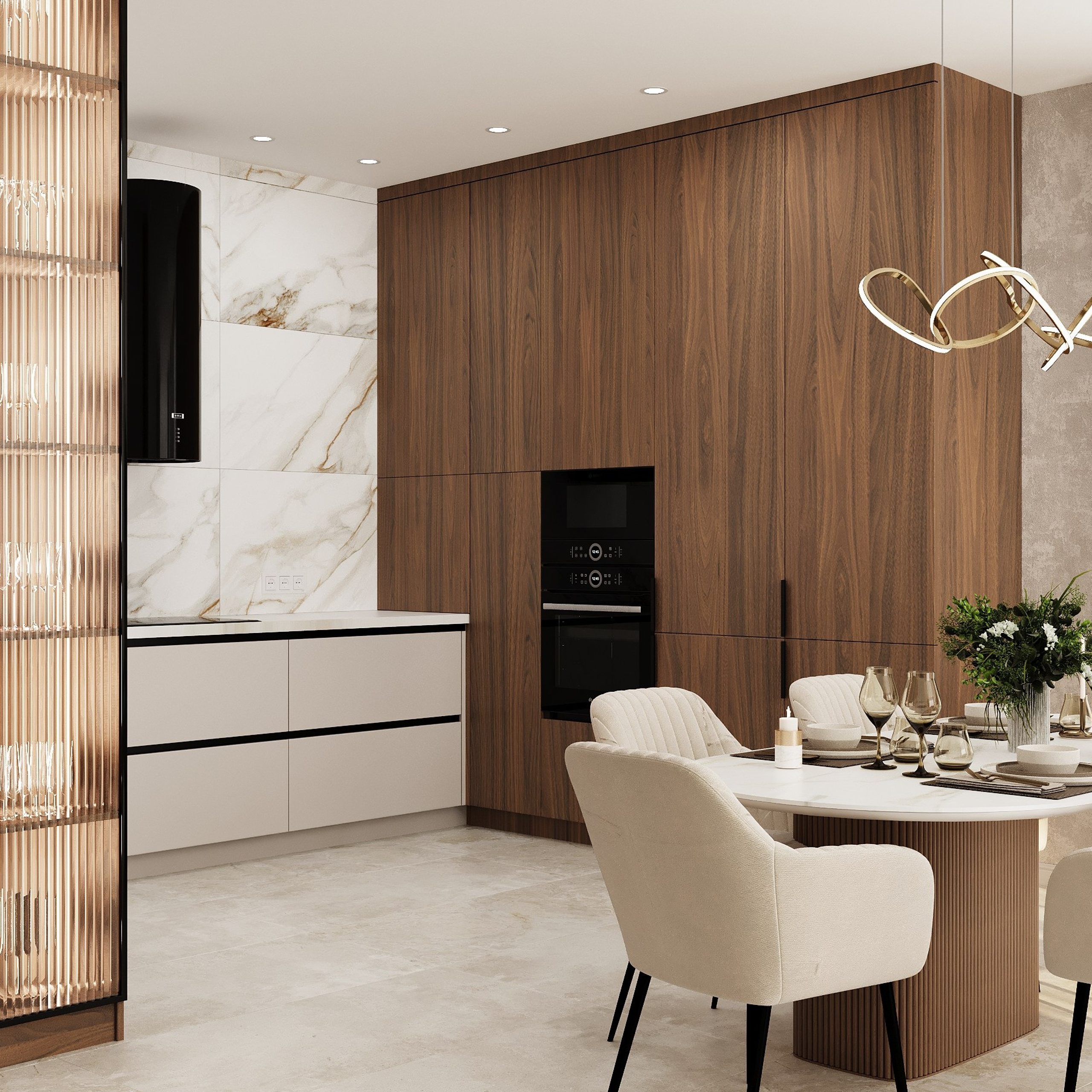 Кухня-гостиная в доме г. Артем