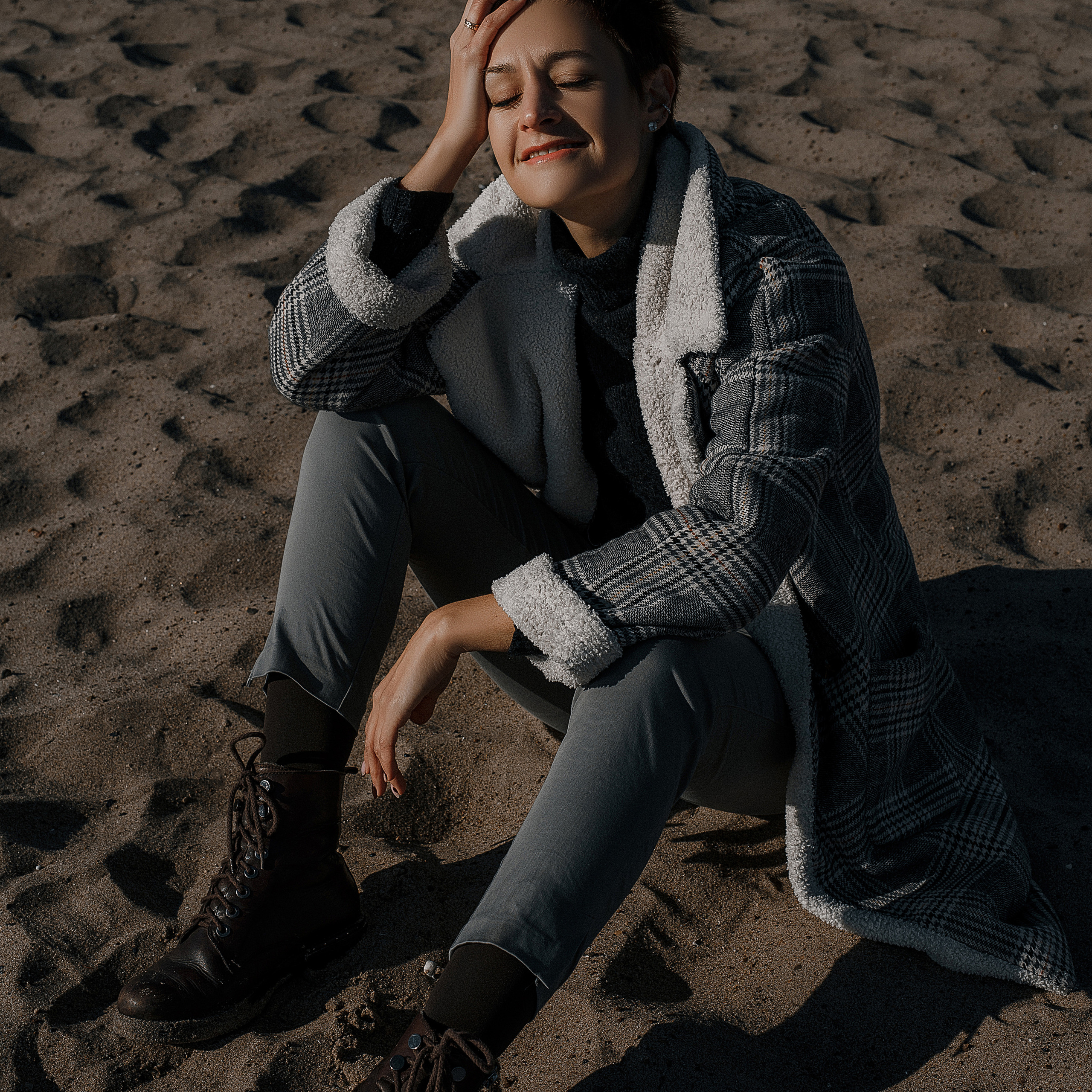 Съемка Ольги на пляже