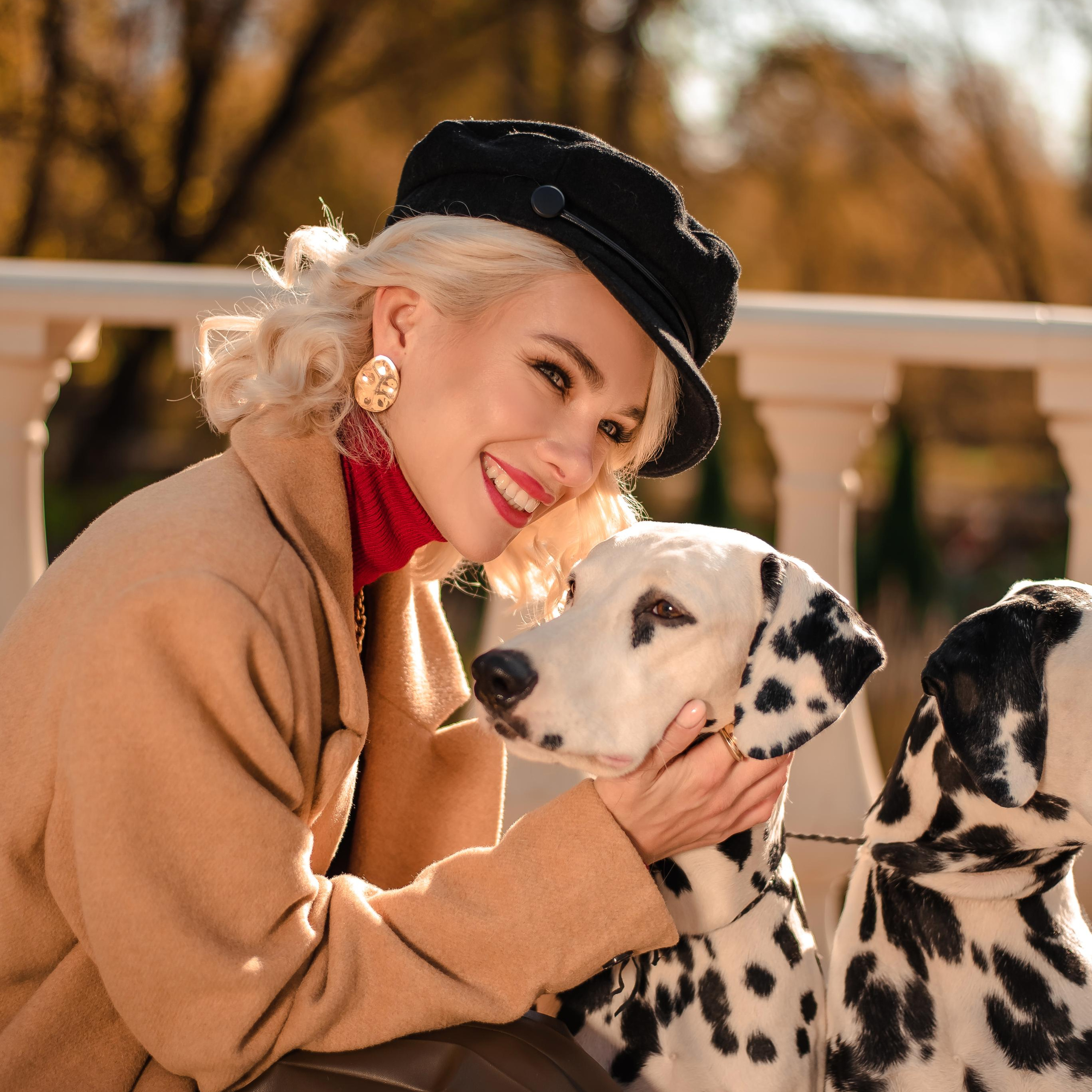 девушка с далматинами, фотосессия с далматинами