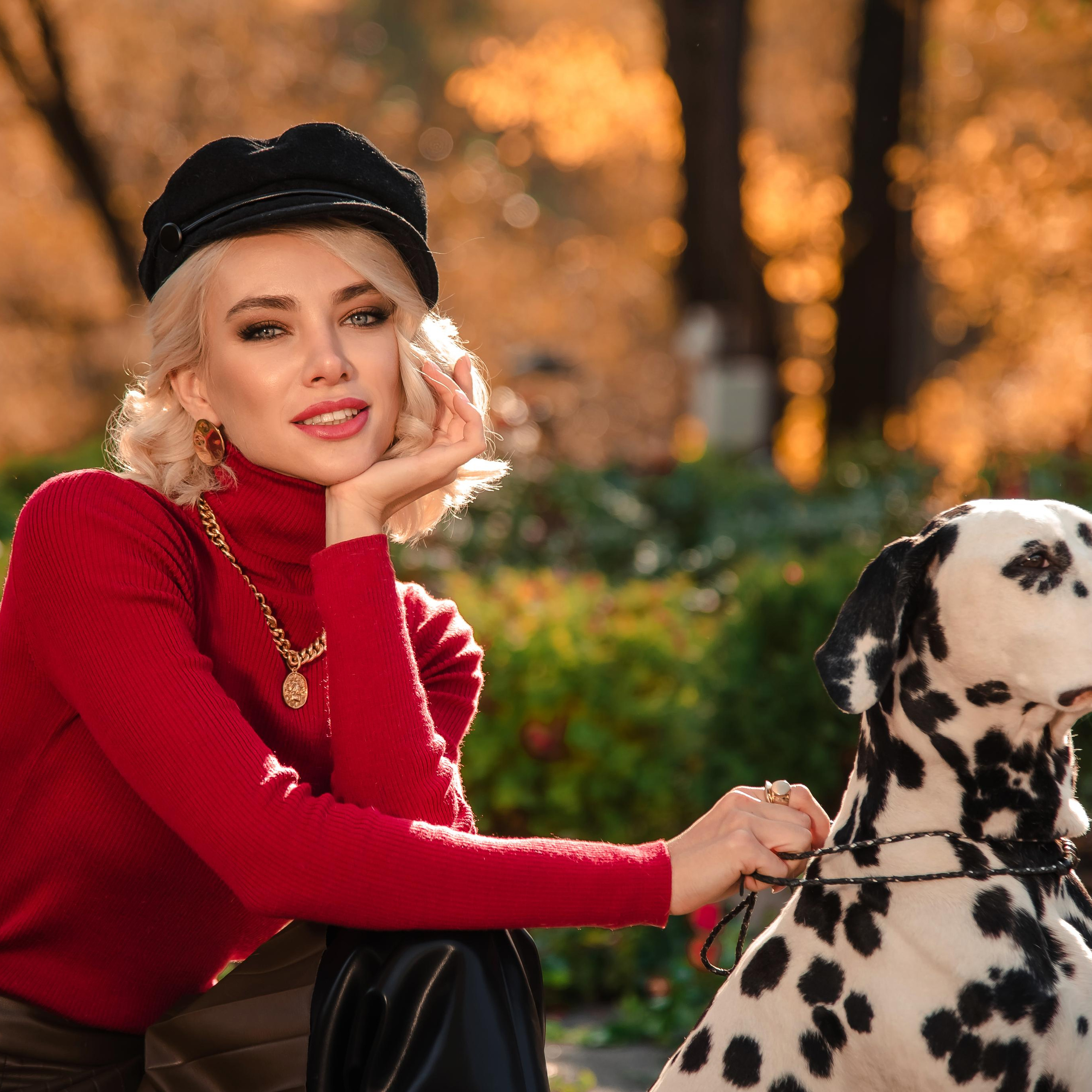 девушка с далматинами, фотосессия с далматинами