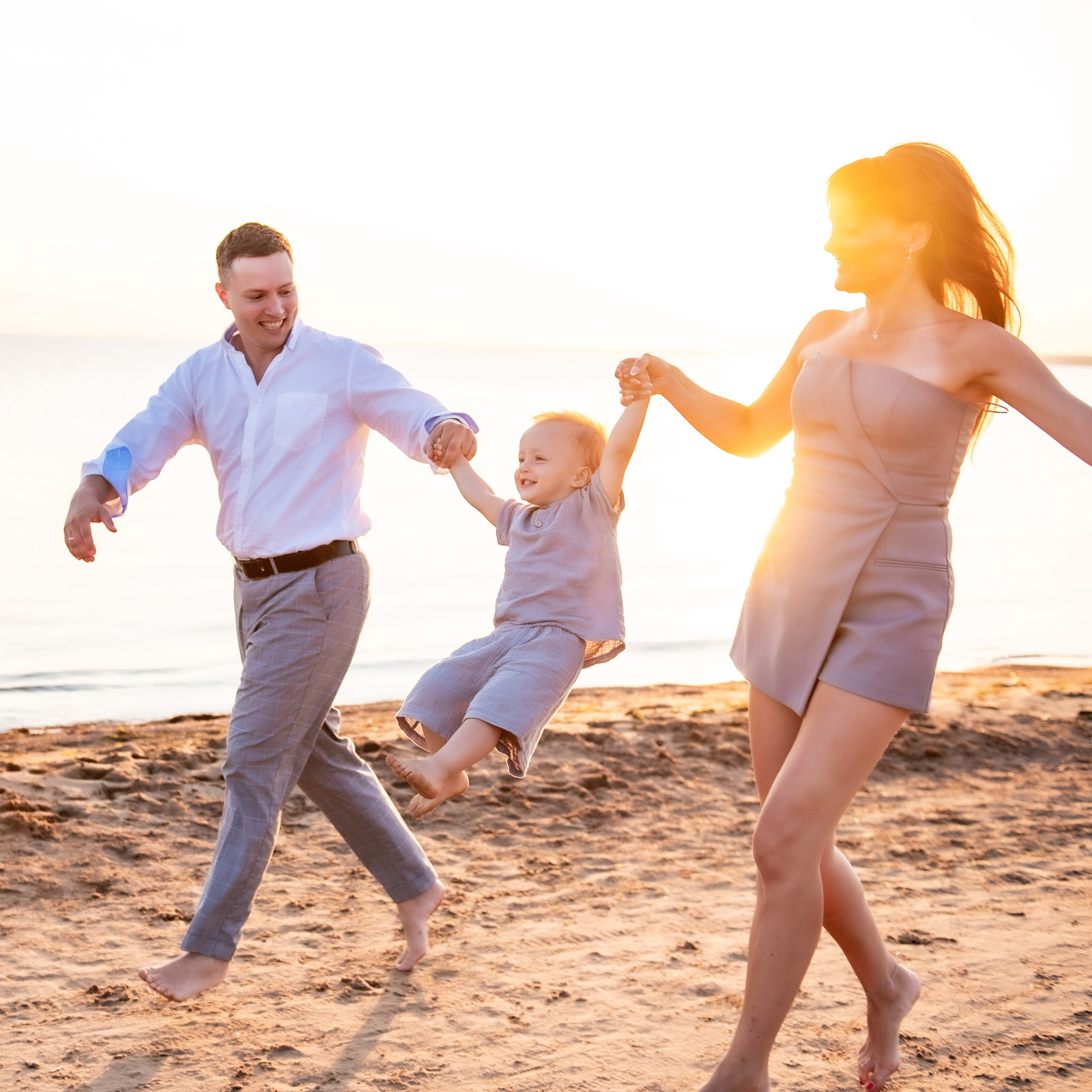 Семейная съемка на пляже