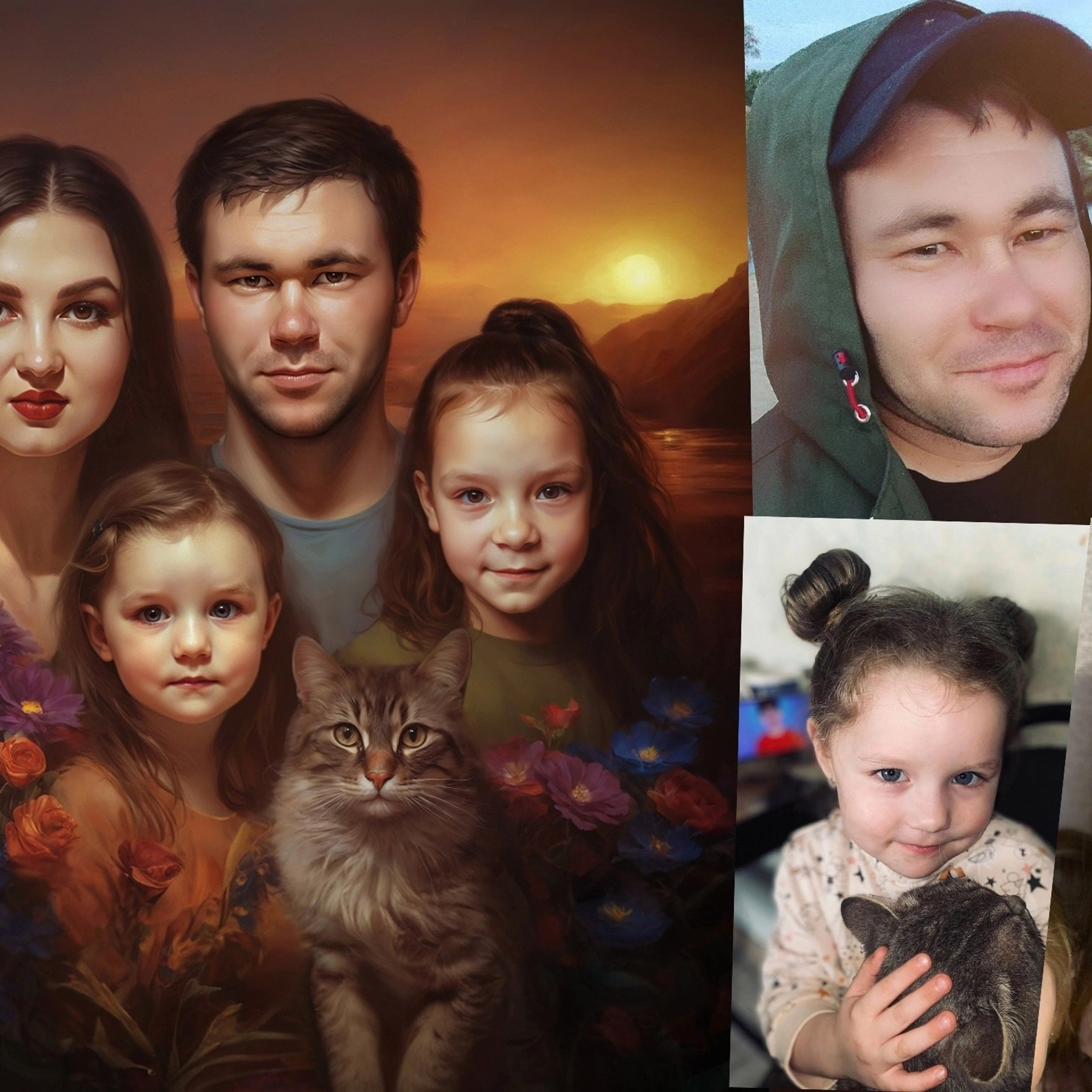 Арт портреты на холсте. Фотограф (графический дизайнер) Полонская Юлия