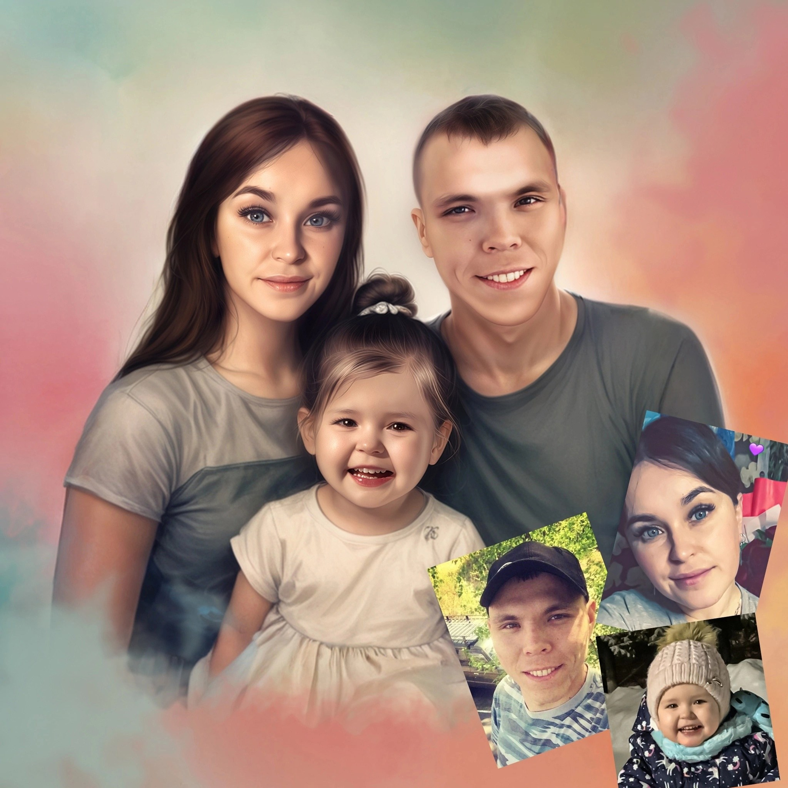 Арт портреты на холсте. Фотограф (графический дизайнер) Полонская Юлия