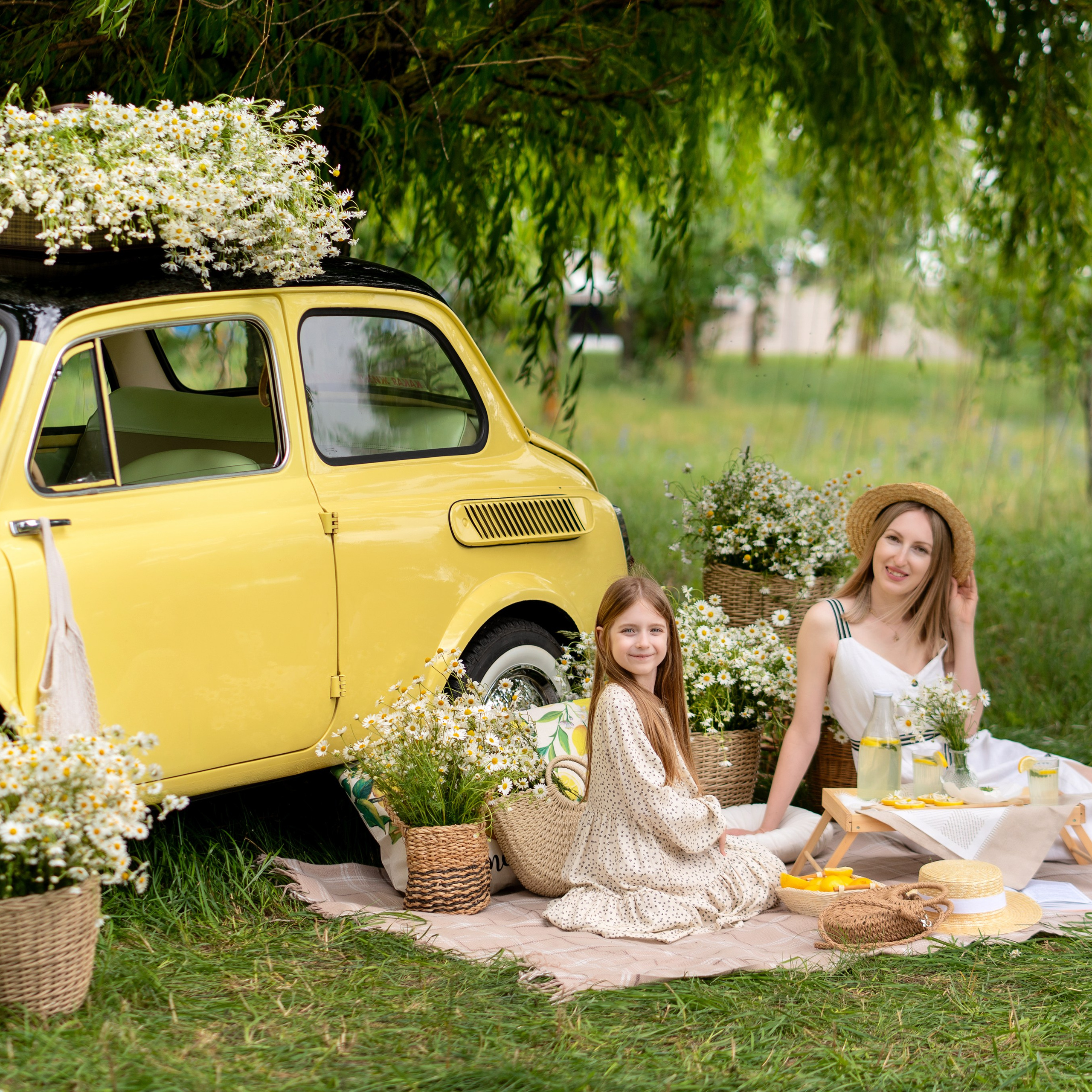 Фотодень Машина с ромашками