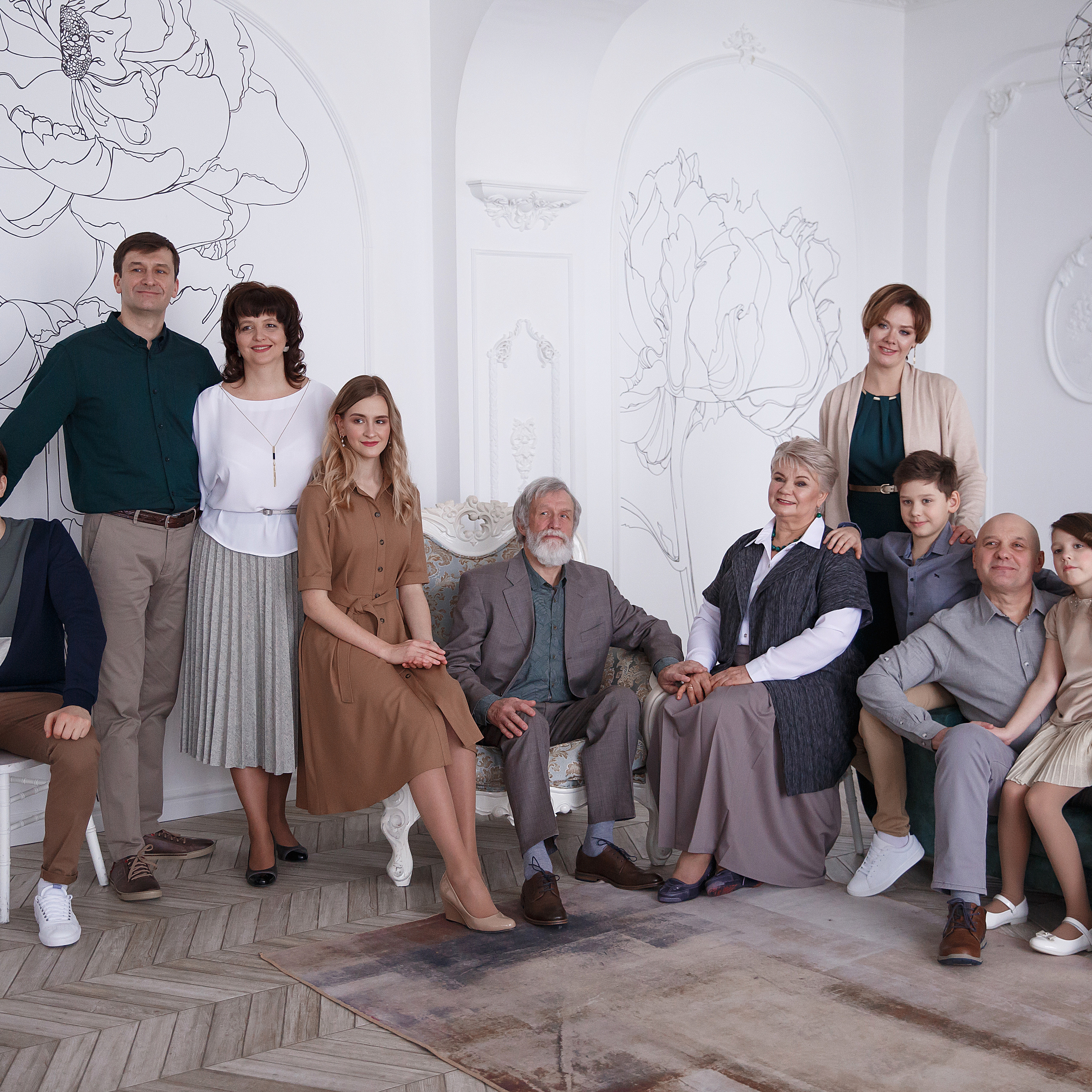 Большая семейная фотосессия