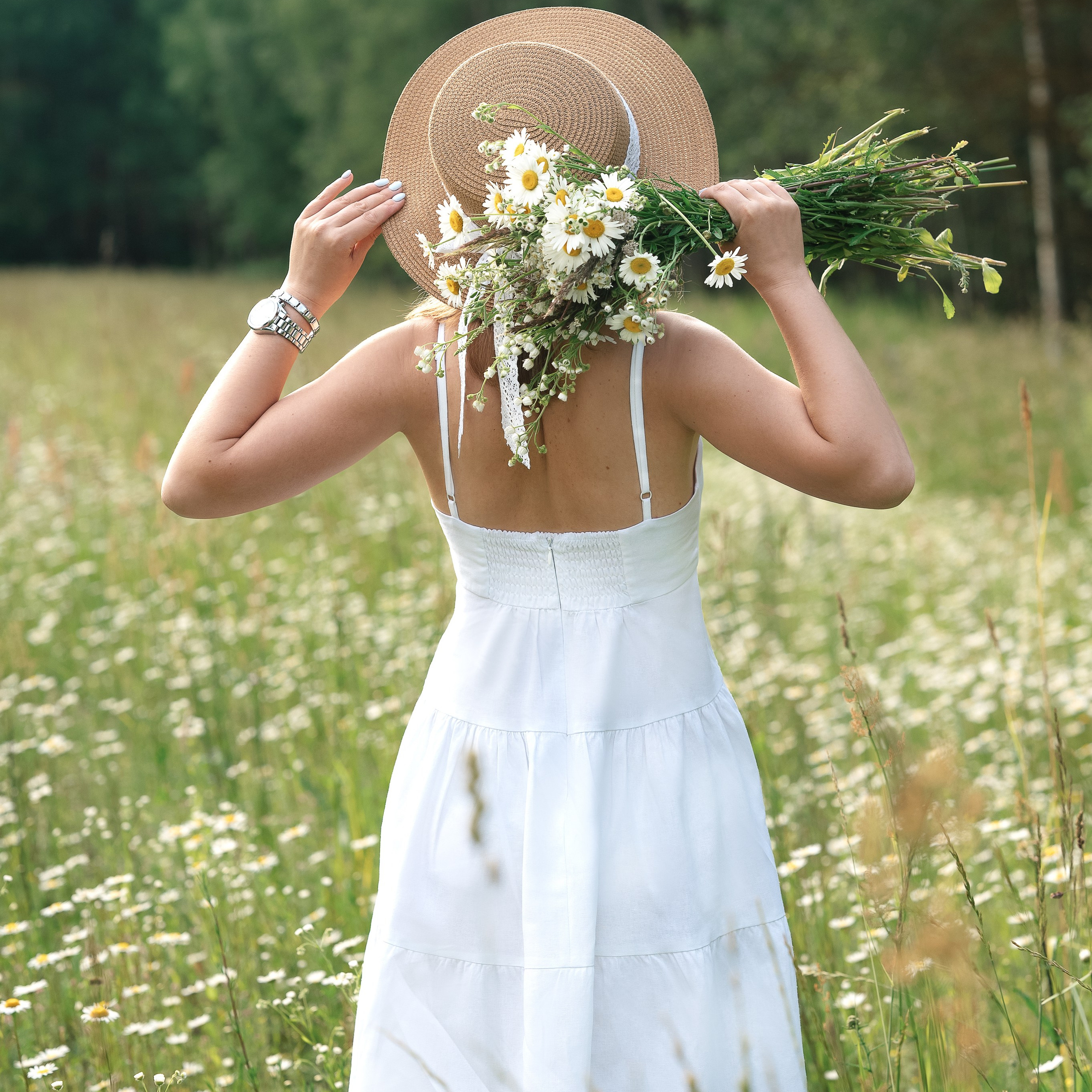 Наталья и ромашки