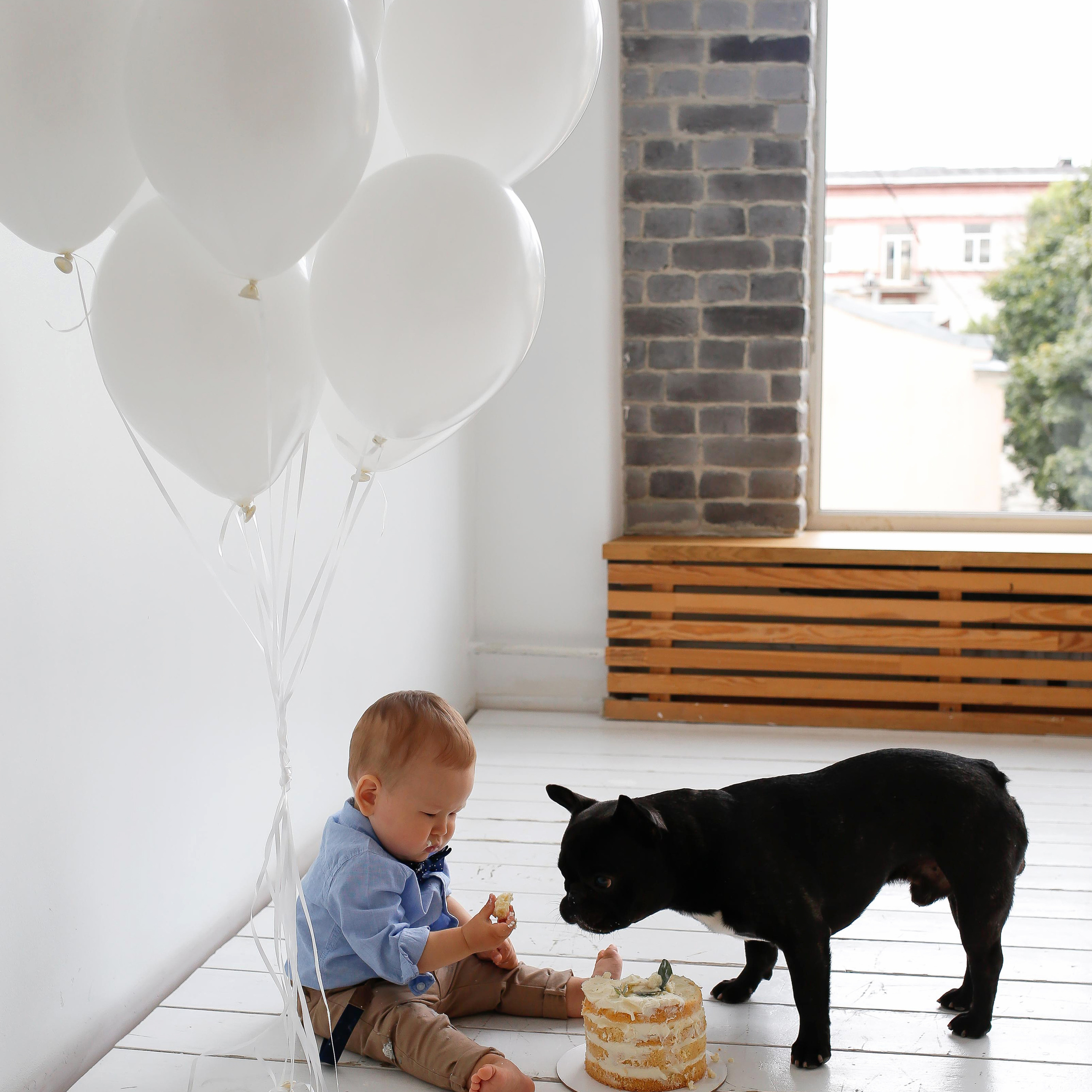 Матвей с другом рушат торт)