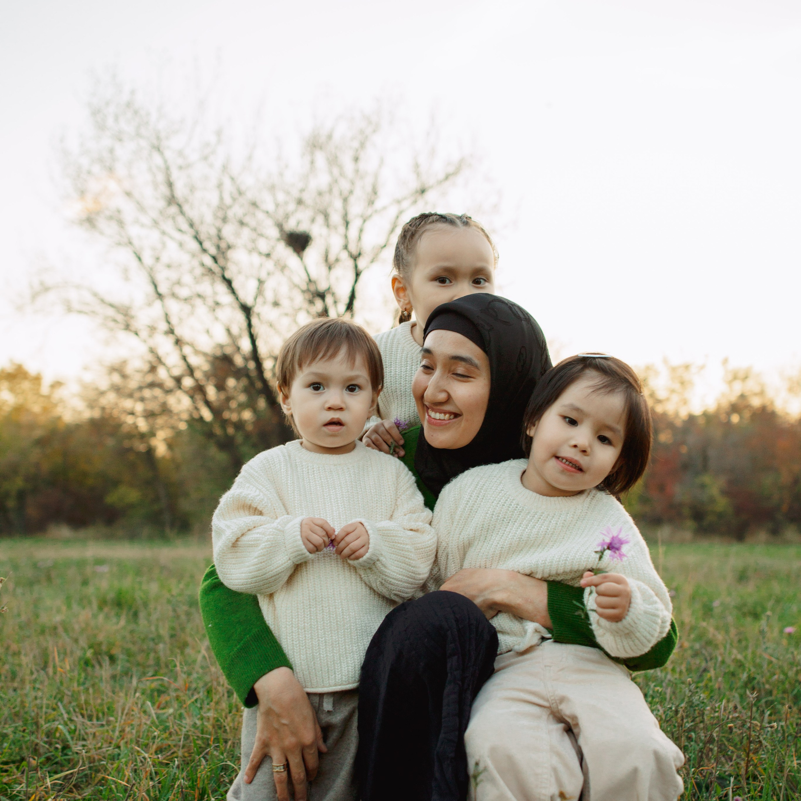 Семья на природе