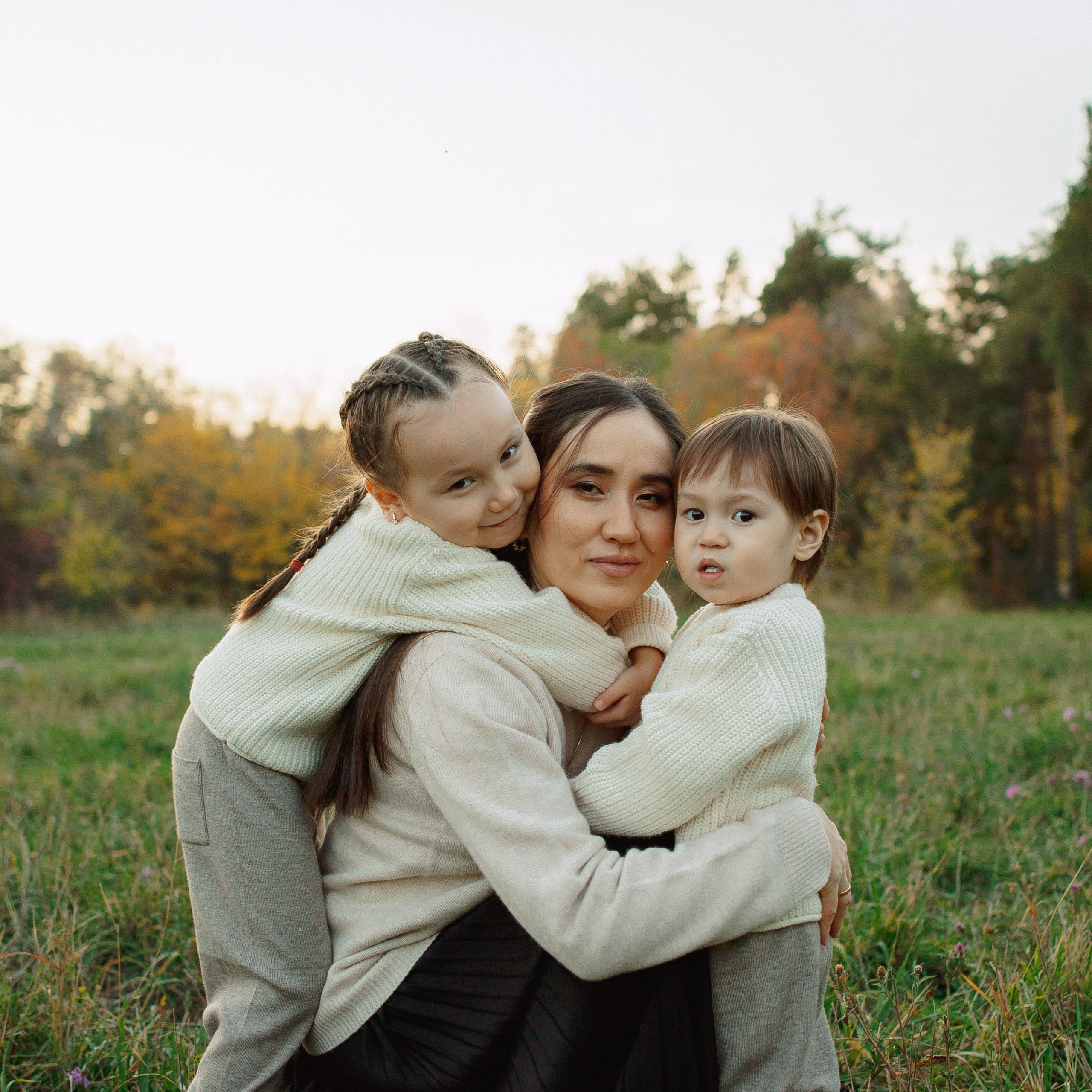 Семья на природе