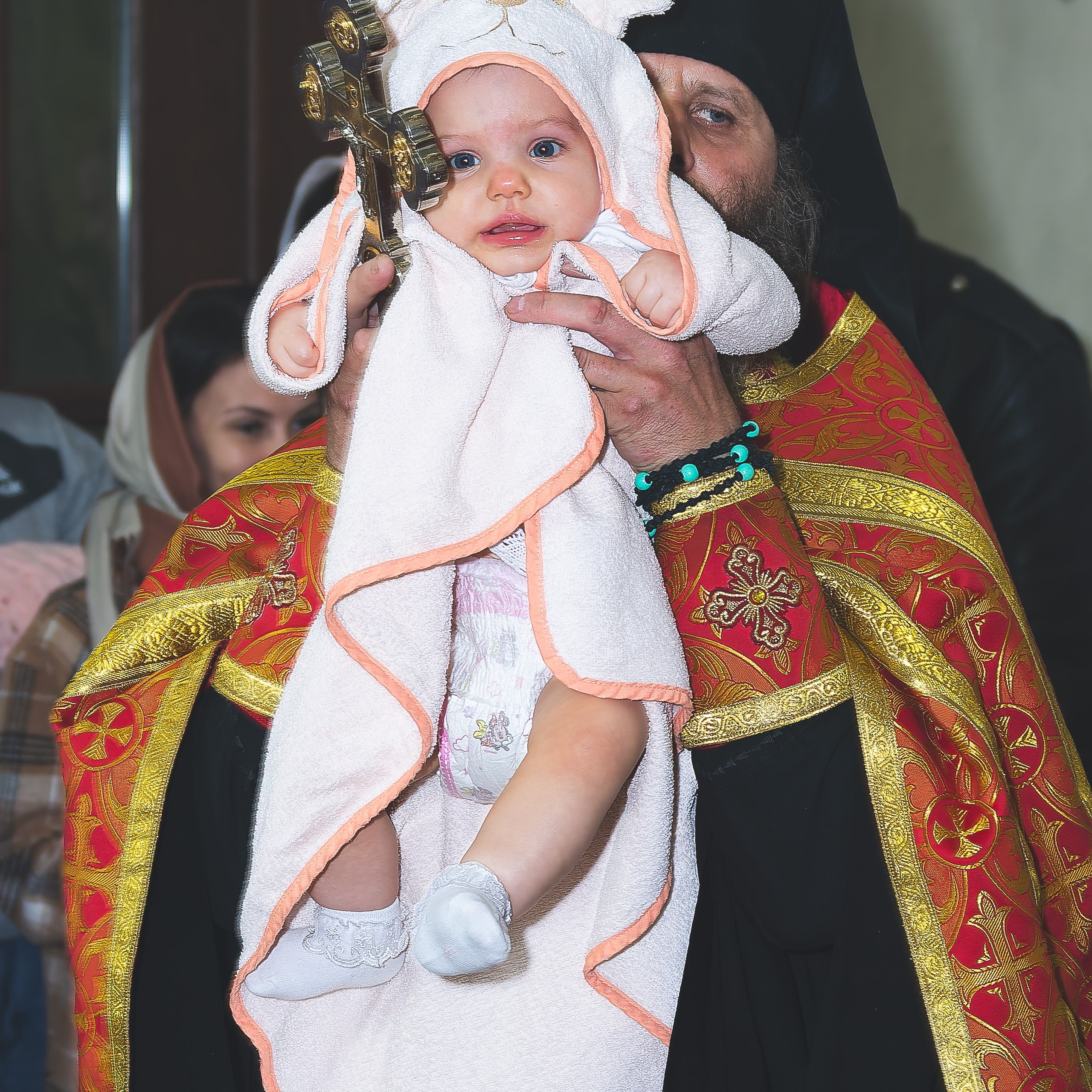 Крещение Ксении в храме Рождества Пресвятой Богородицы д. Щербинино