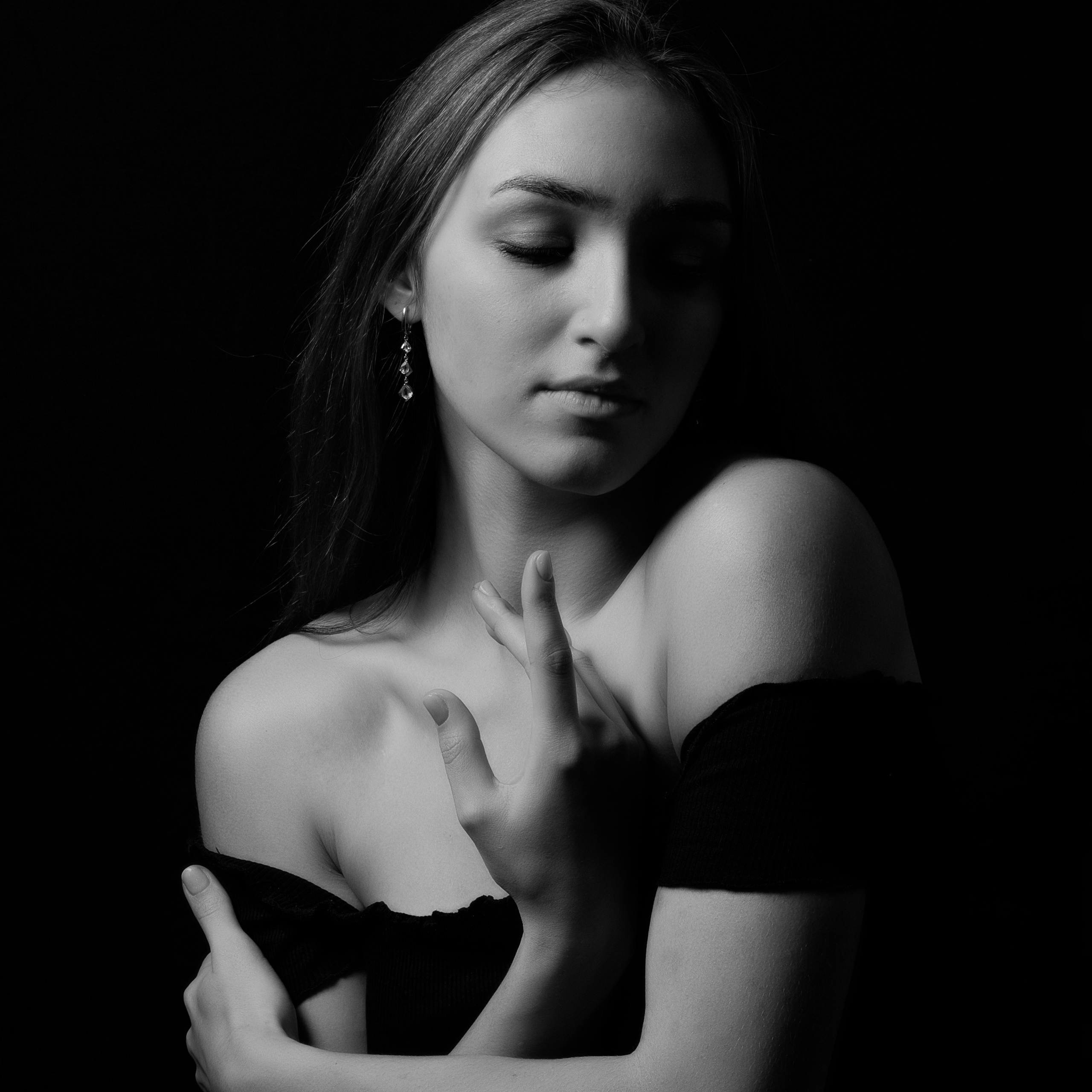 Черно-белый портрет