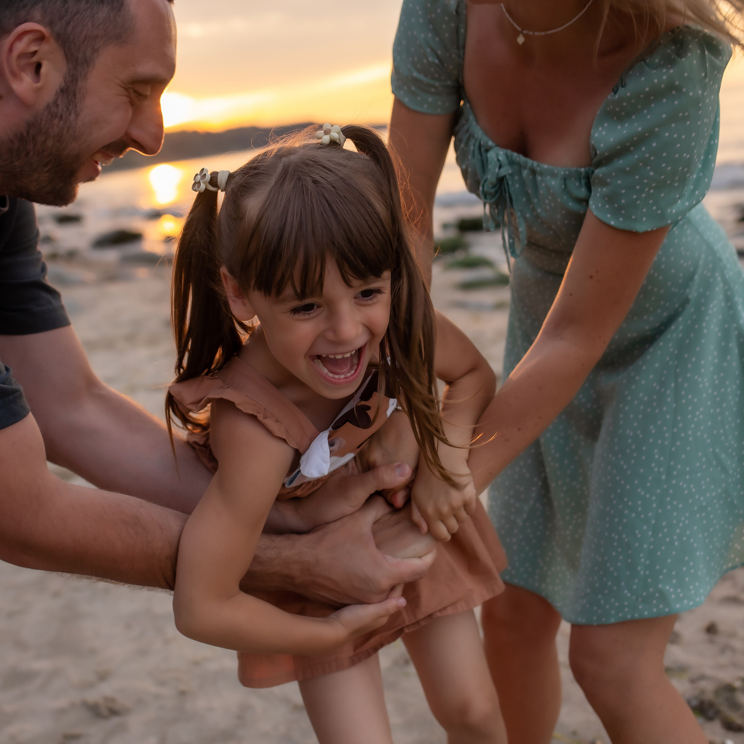 Есеня, Леня и Аня. Закат в Куликово