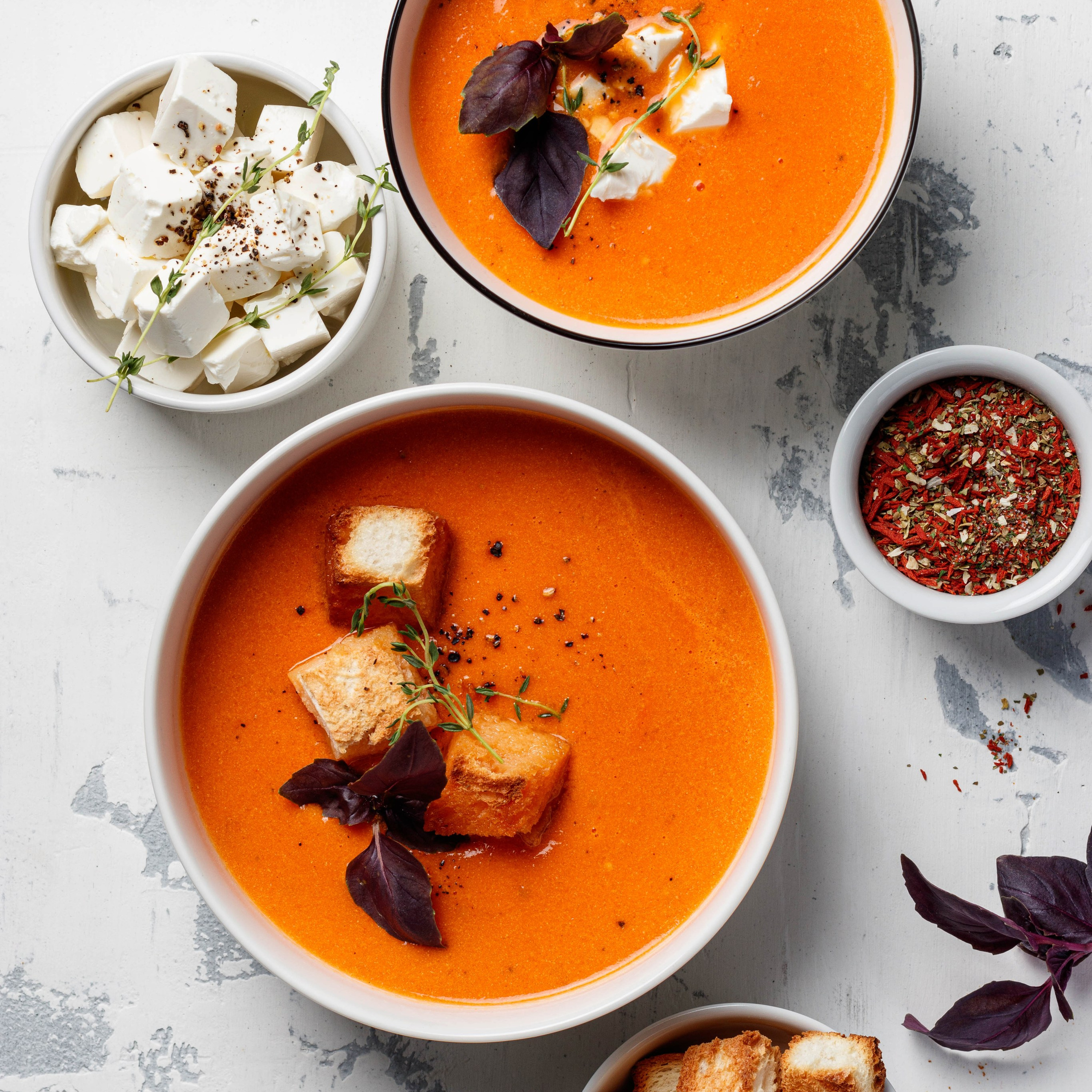 Томатный суп с фетой