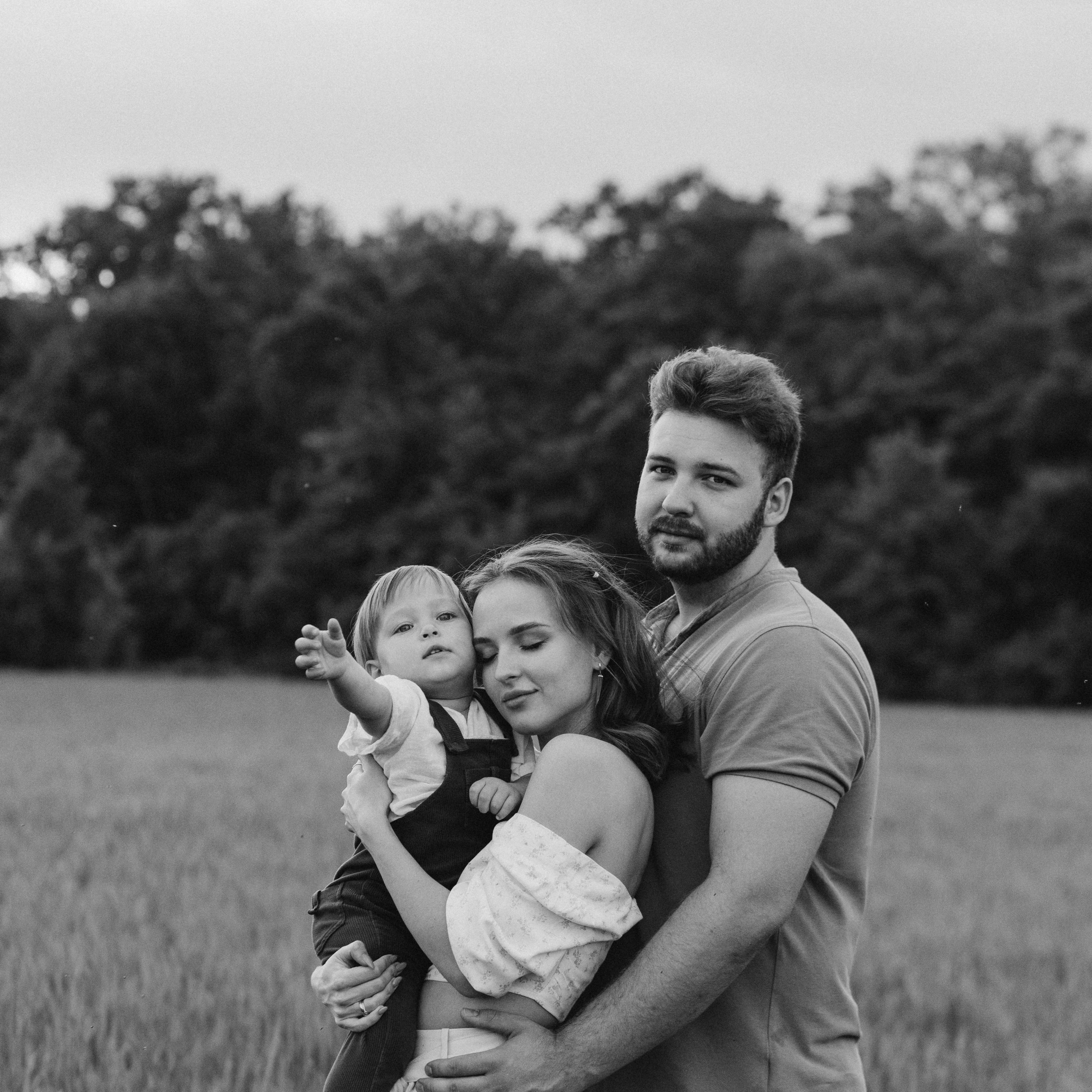 Андрей, Наташа и Леша. Съемка на природе