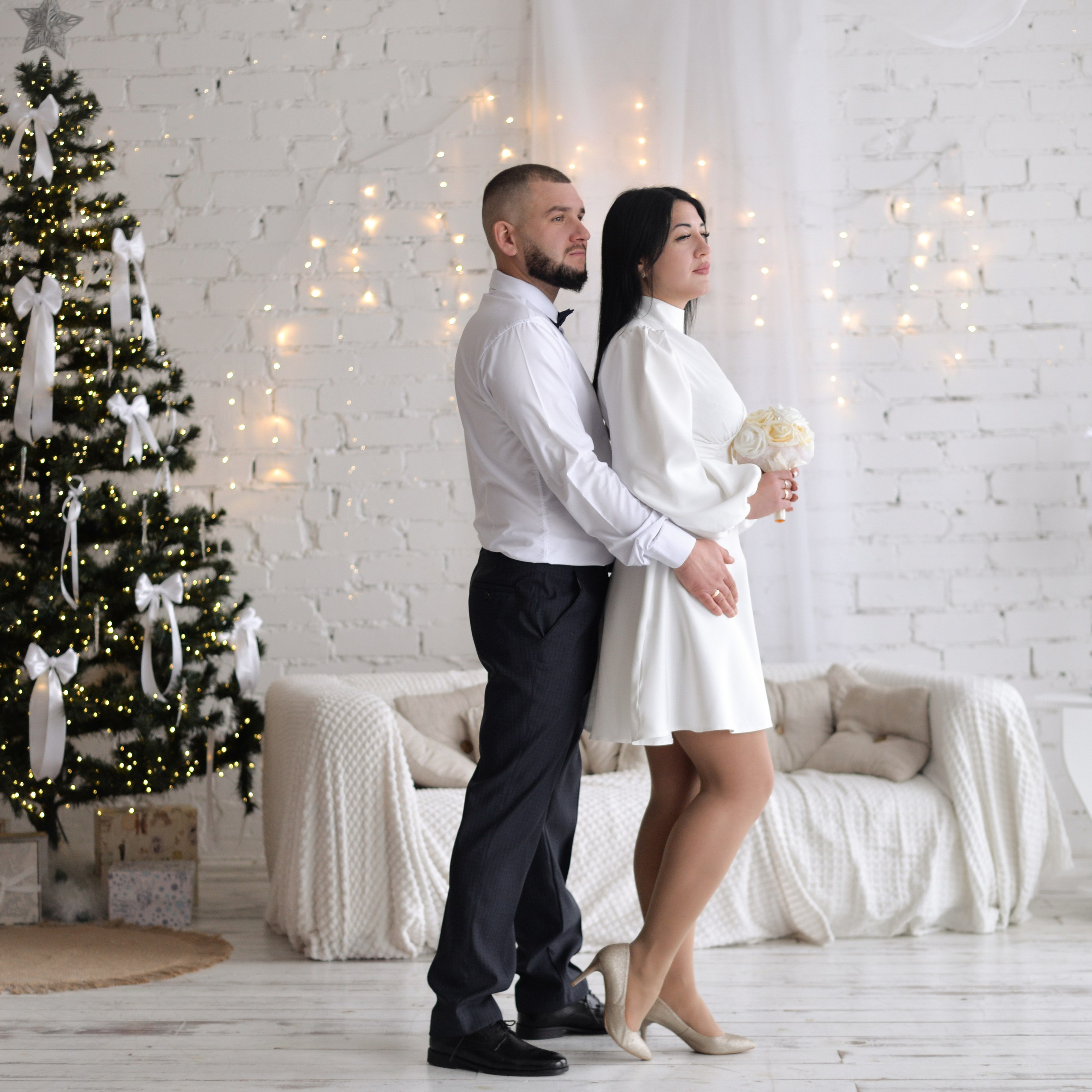 Настя и&nbsp;Сережа свадебная в&nbsp;студии