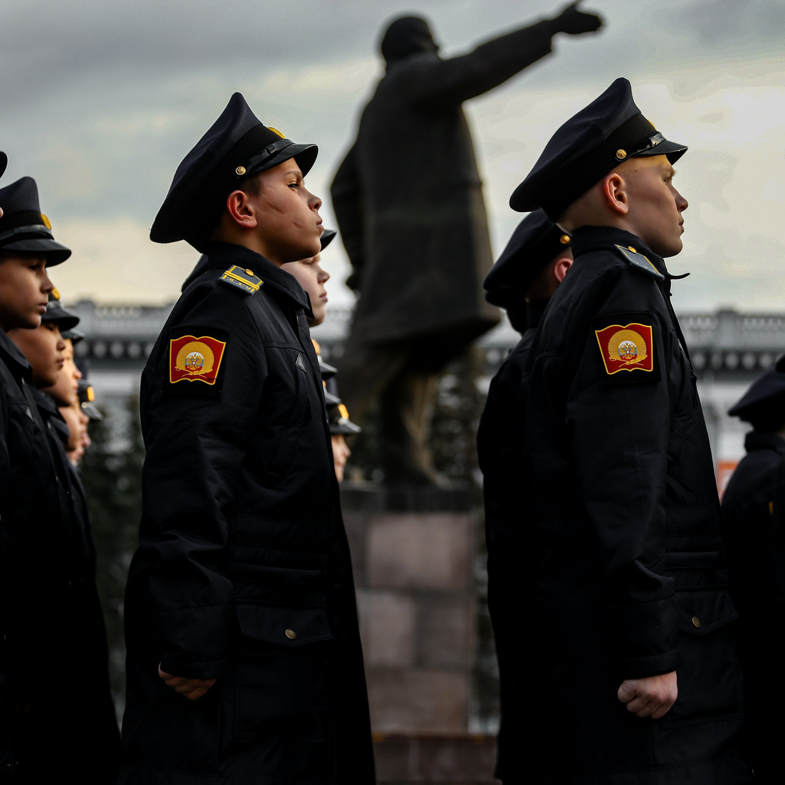 Россия. Кемерово. 6 мая 2025 года. Репетиция парада на площади Ленина