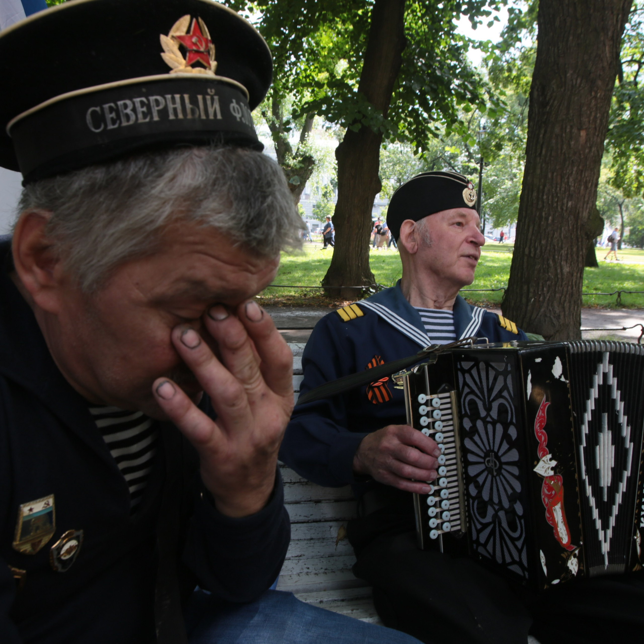 Россия. Санкт-Петербург. 31 июля 2016 года. Празднующие день военно-морского флота