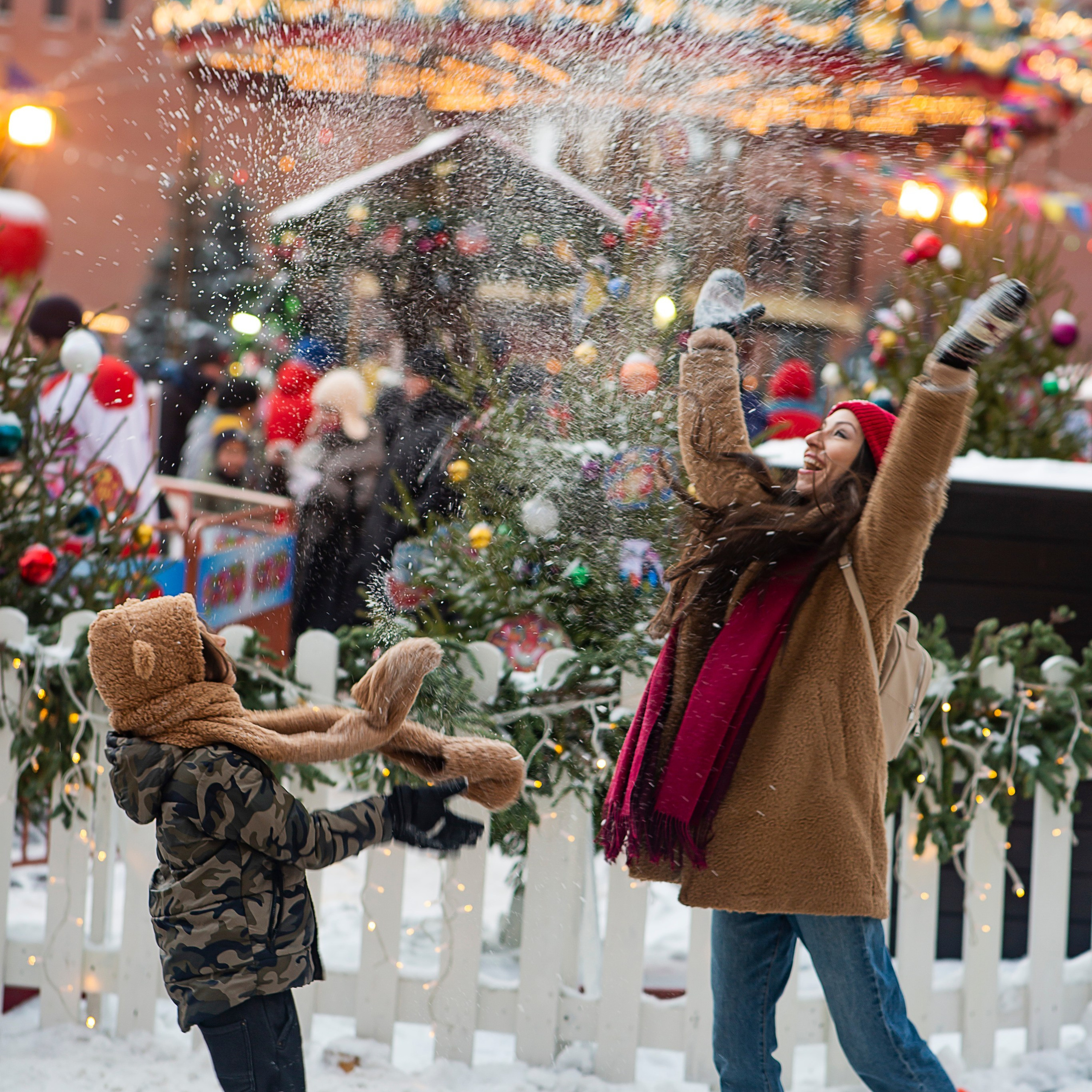 Новогодняя уличная фотосессия