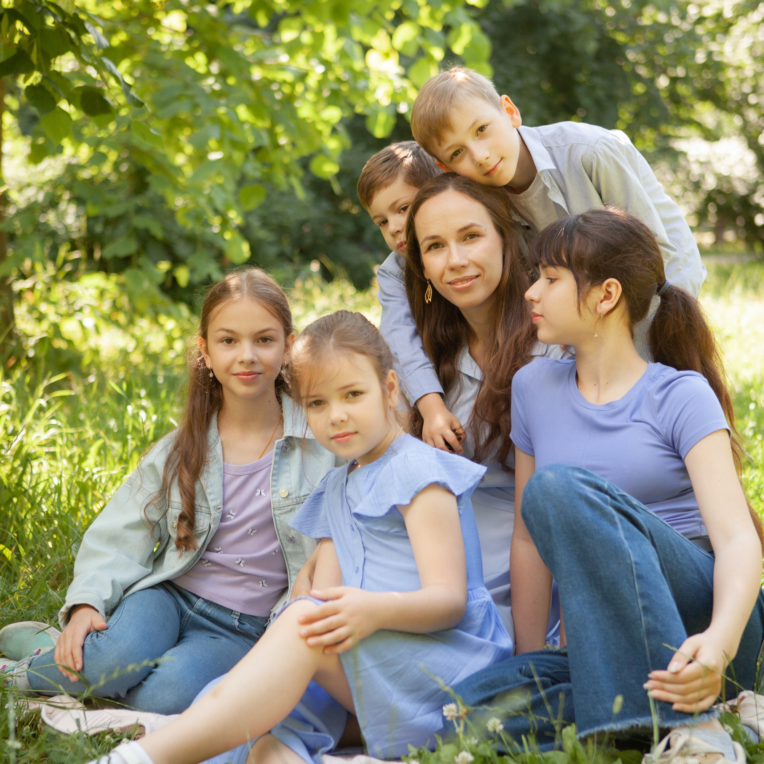 Анна с семьей