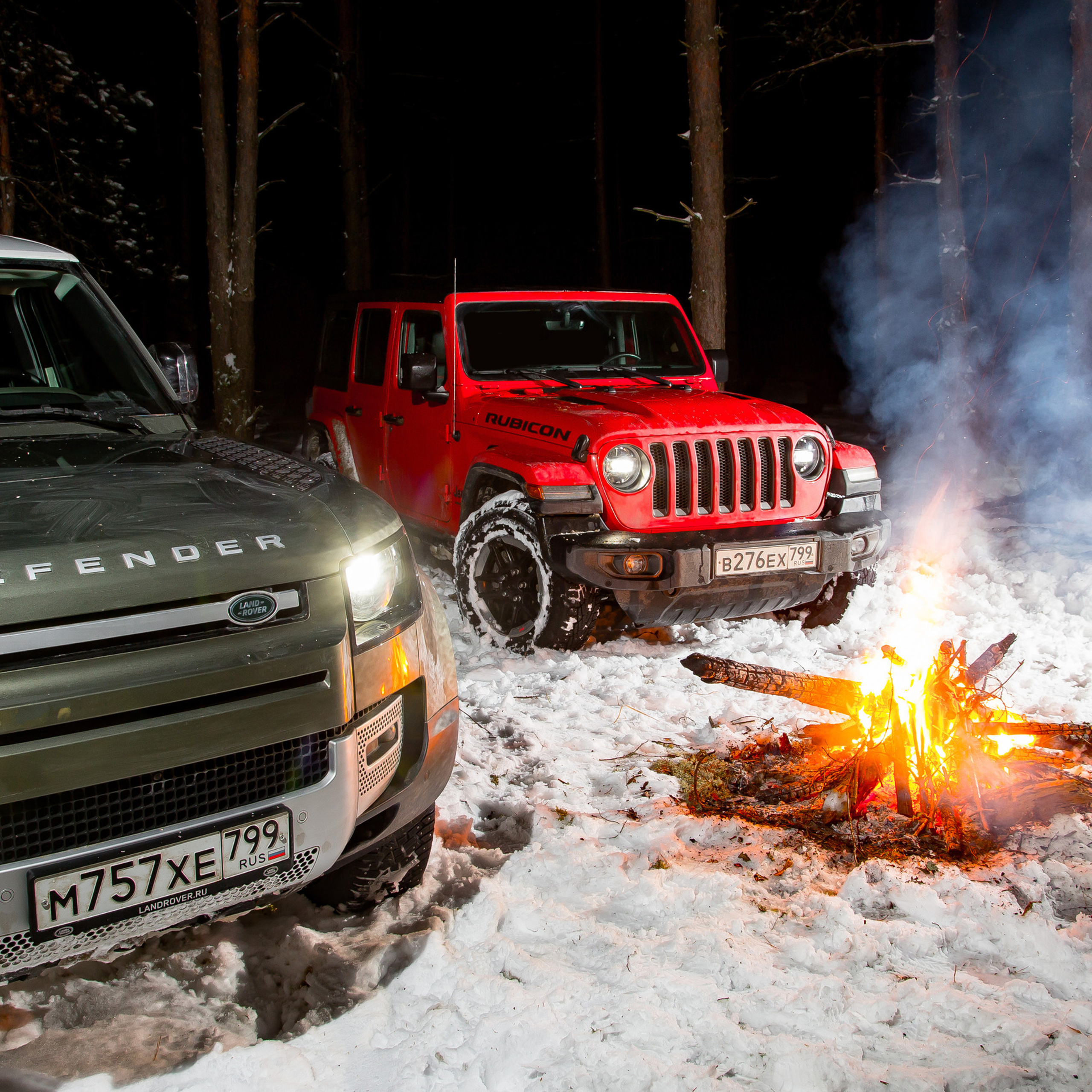 Land Rover Defender & Jeep Wrangler. Фотограф Дмитрий Питерский