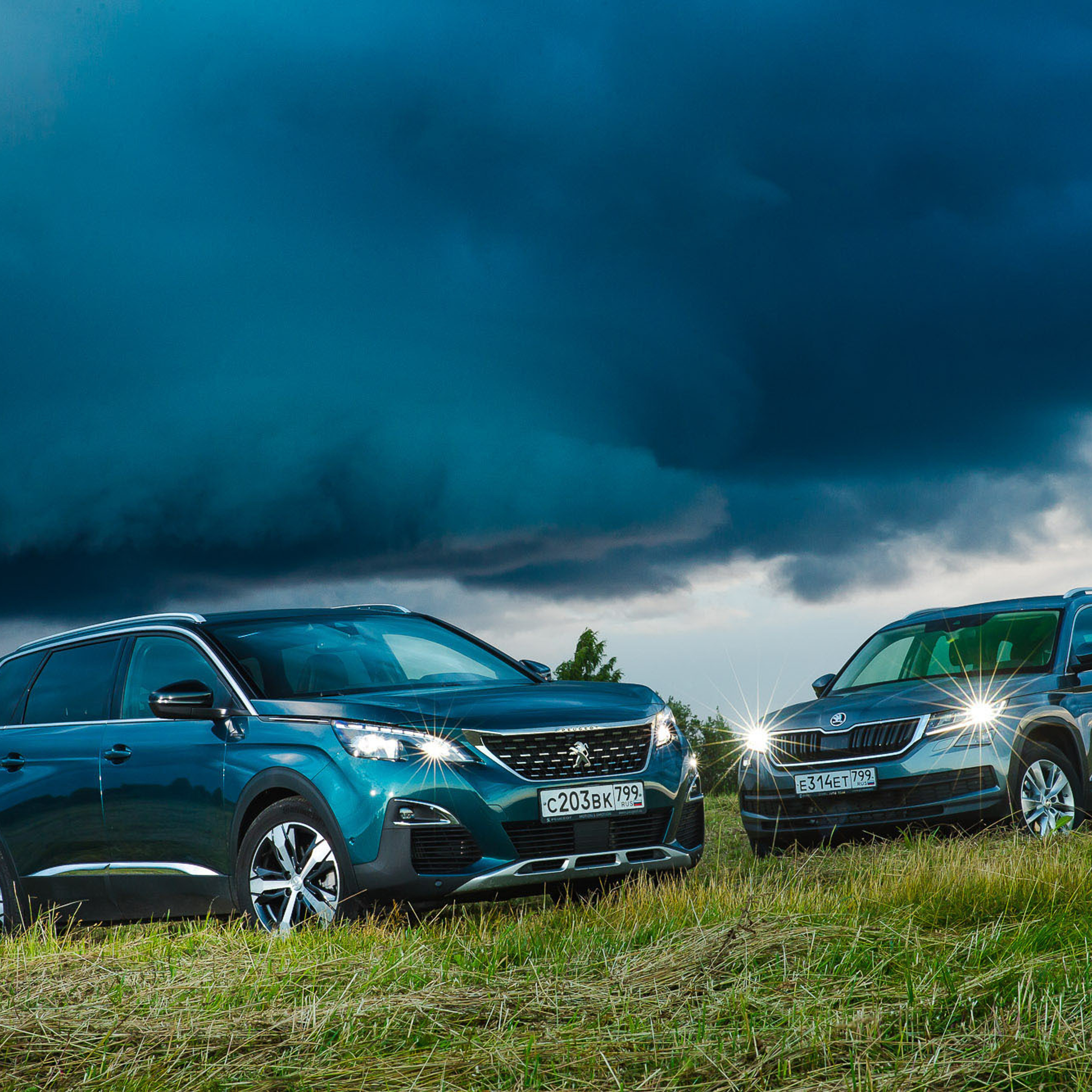 Peugeot 5008 & Skoda Kodiaq. Фотограф Дмитрий Питерский