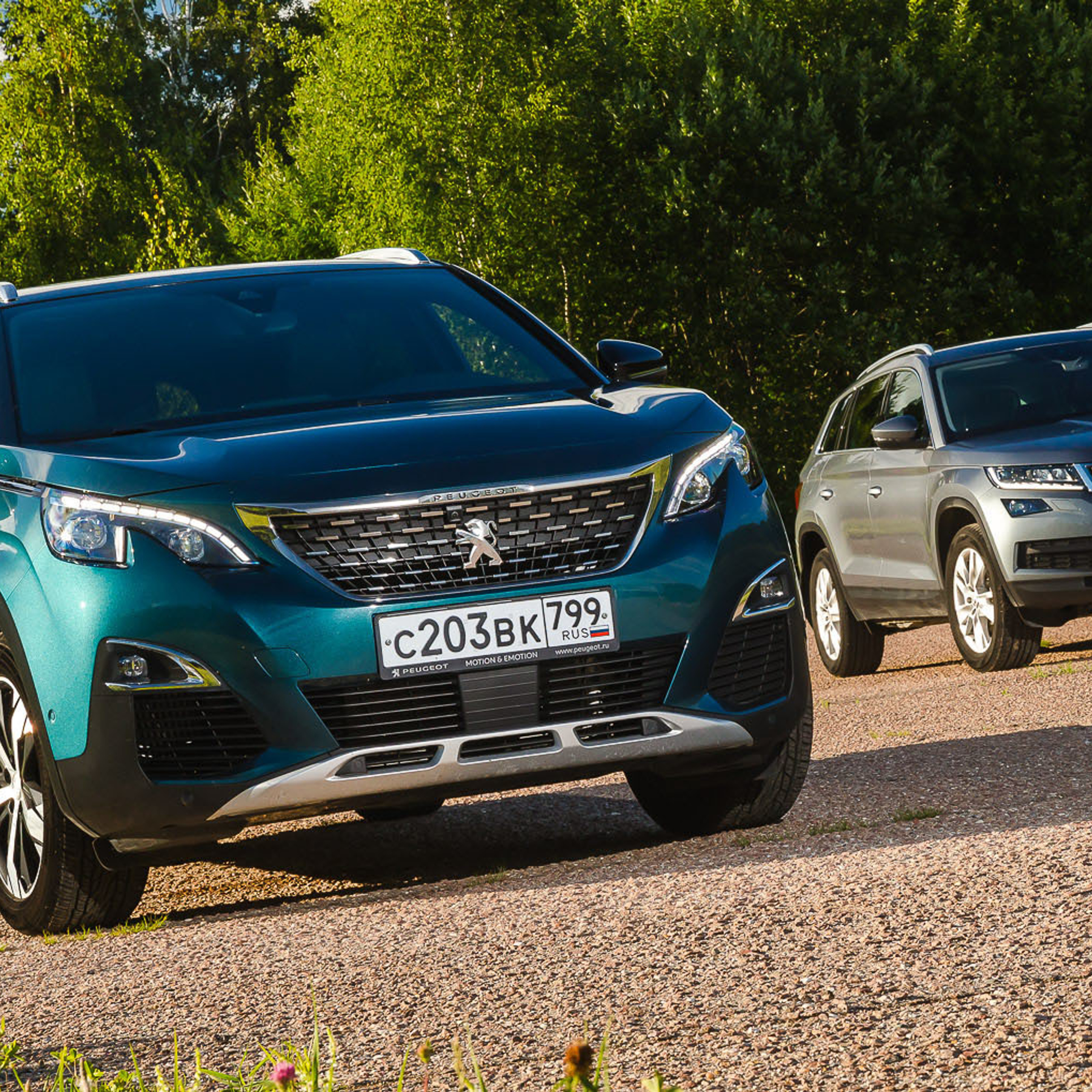 Peugeot 5008 & Skoda Kodiaq. Фотограф Дмитрий Питерский