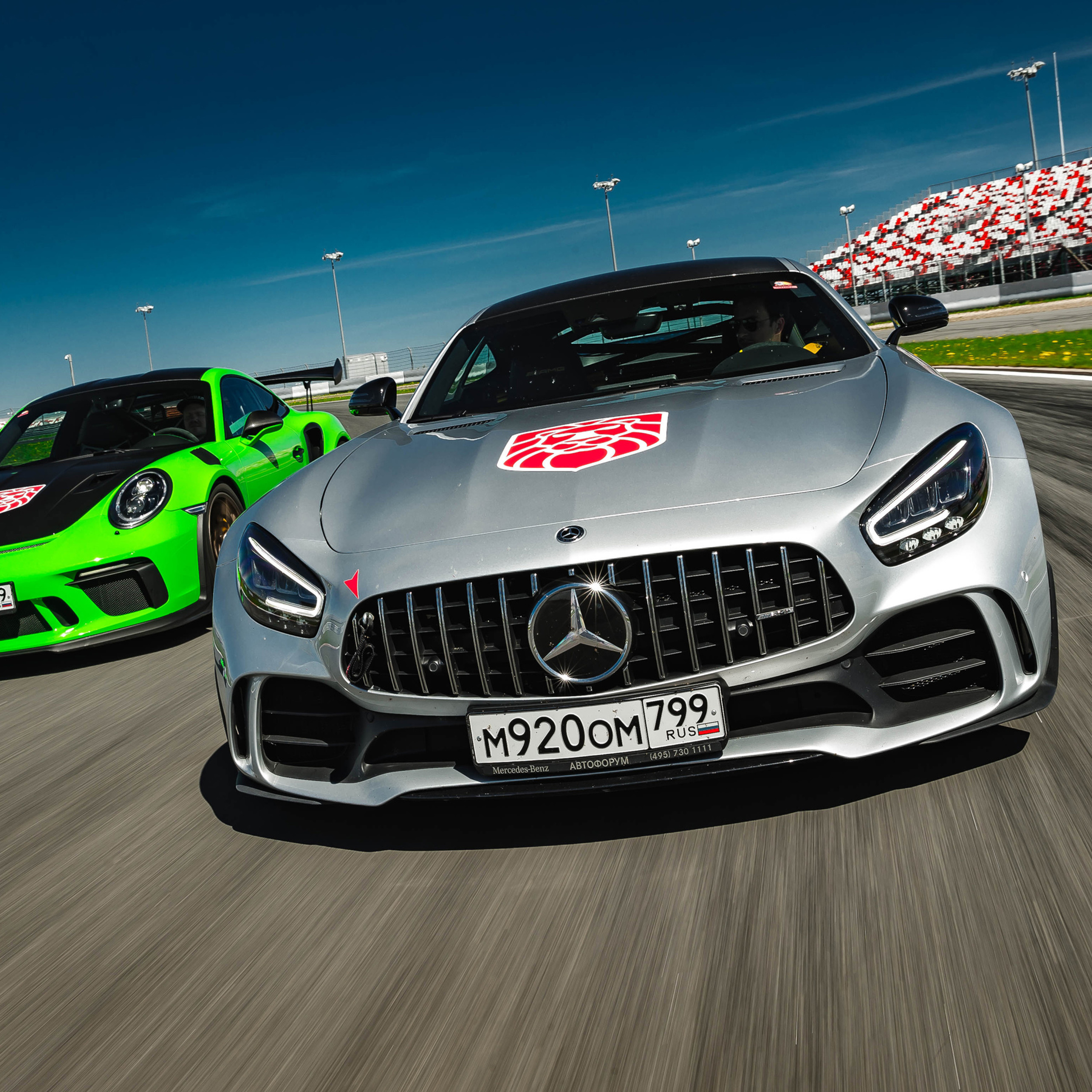 Porsche GT3RS & MB AMG GTR. Фотограф Дмитрий Питерский