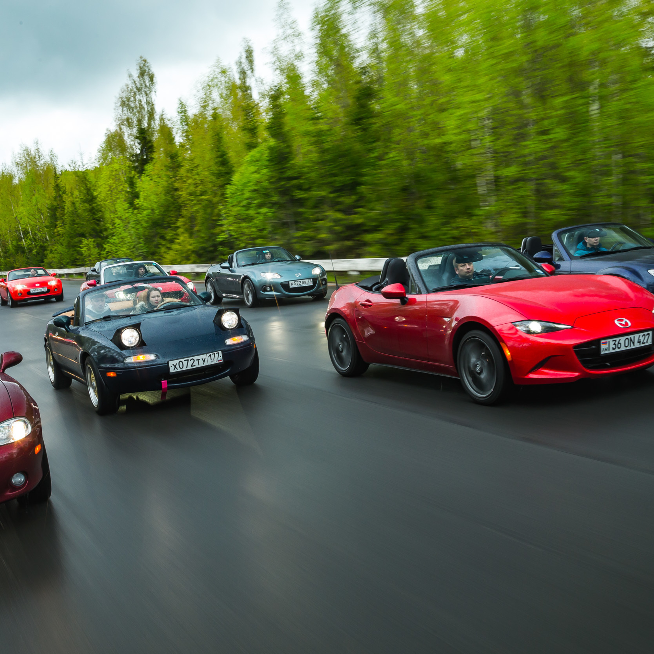 Fiat 124 & Mazda MX-5. Фотограф Дмитрий Питерский