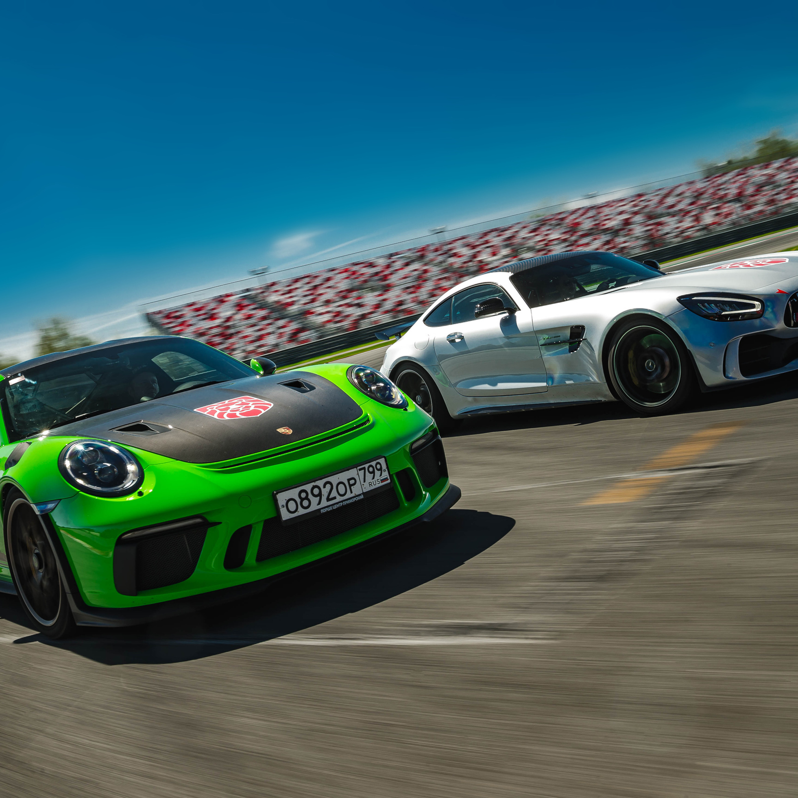Porsche GT3RS & MB AMG GTR. Фотограф Дмитрий Питерский