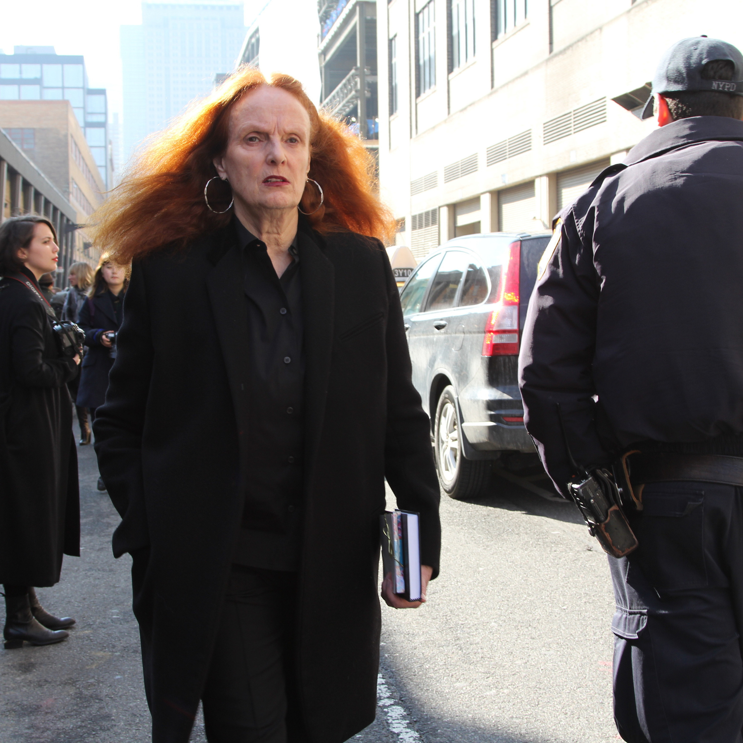 Grace Coddington, Грейс Коддингтон, Нью-Йорк, New York, NYFW, Fashion Week, Street-Style, Street, Style, Vogue, US Vogue, Adlet, ByAdlet