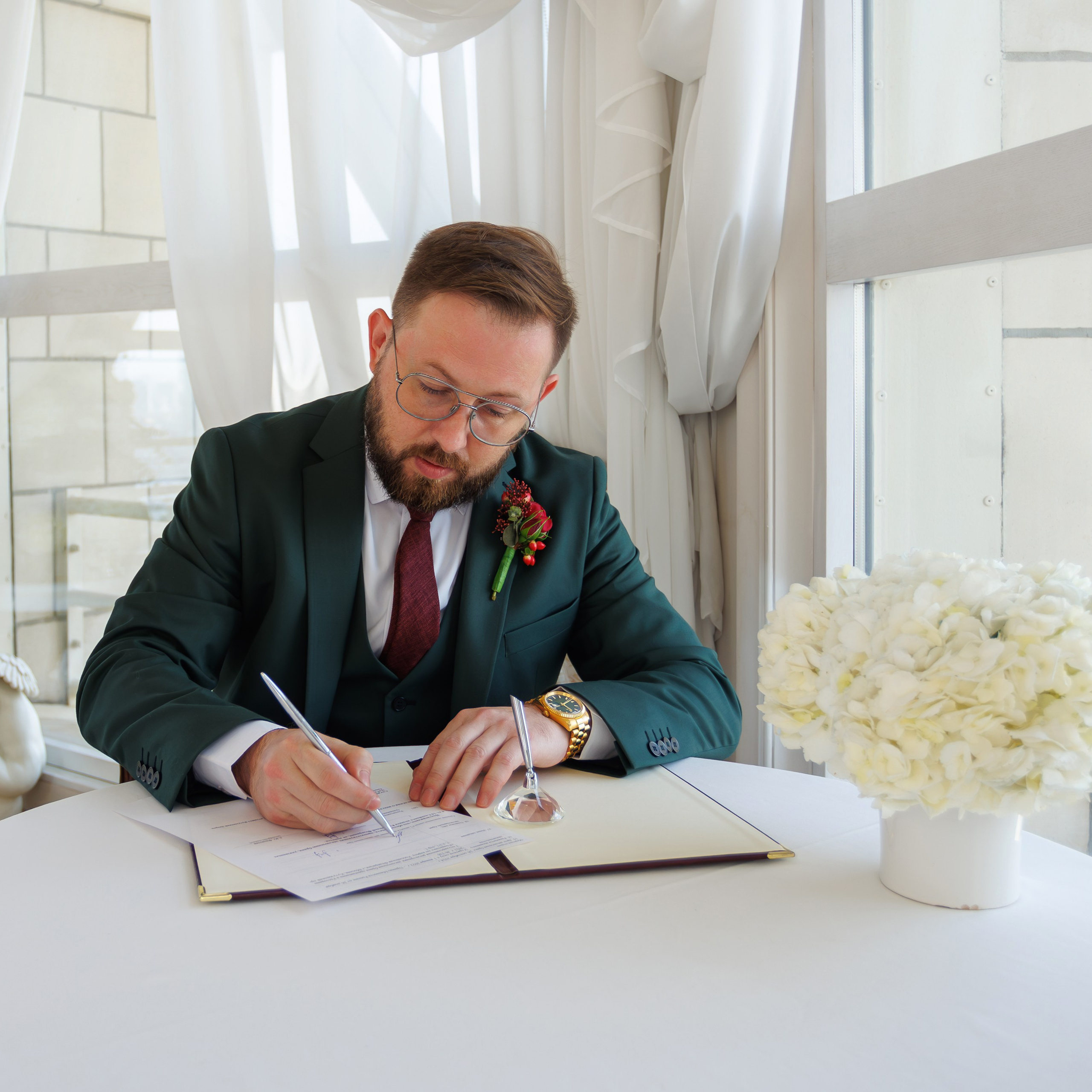 Регистрация брака в ресторане Романтик гостиница Украина. Свадебный фотограф Москва и МО Сергей Киржаев