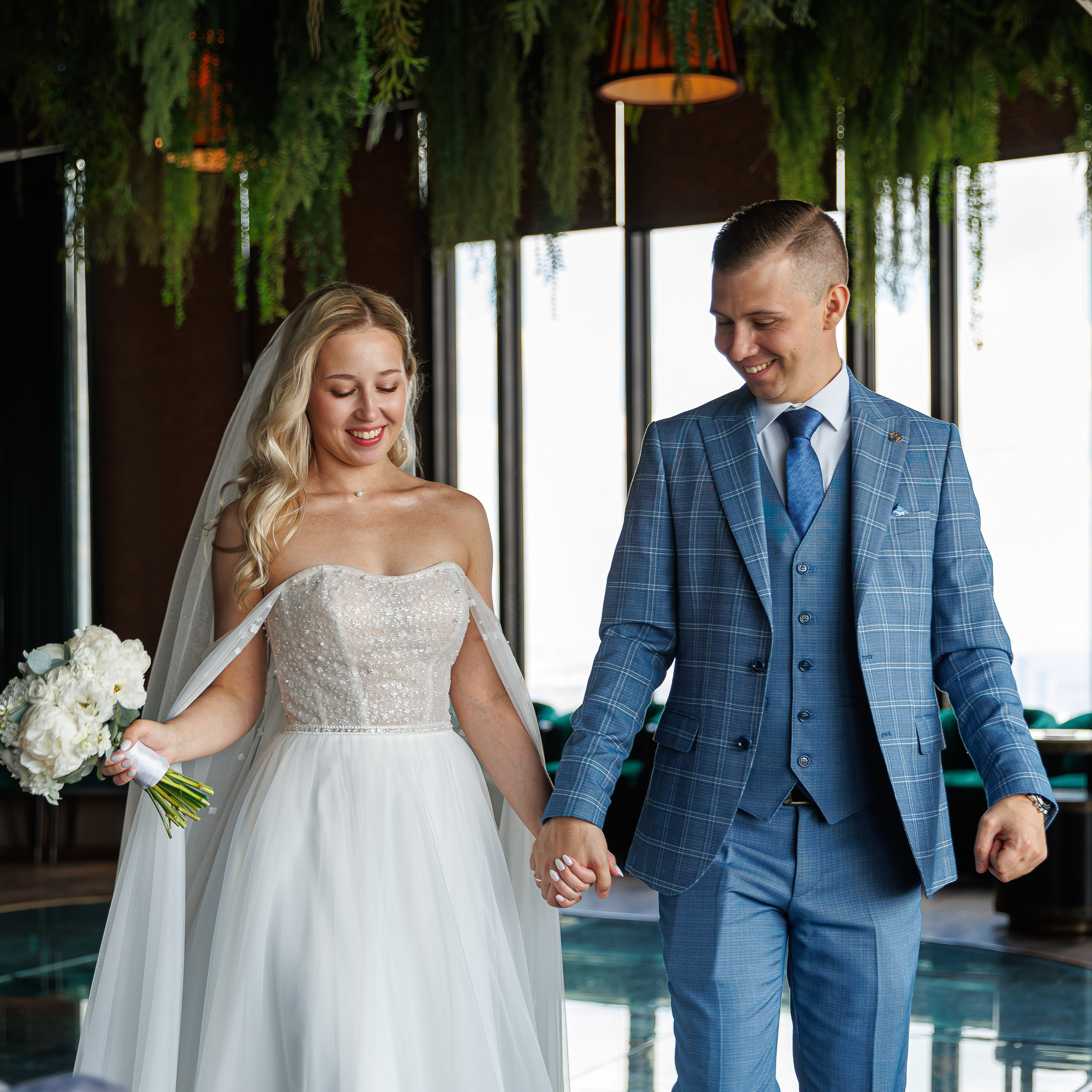 Регистрация брака в ресторане BIRDS Москва-Сити. Свадебный фотограф Москва и МО Сергей Киржаев