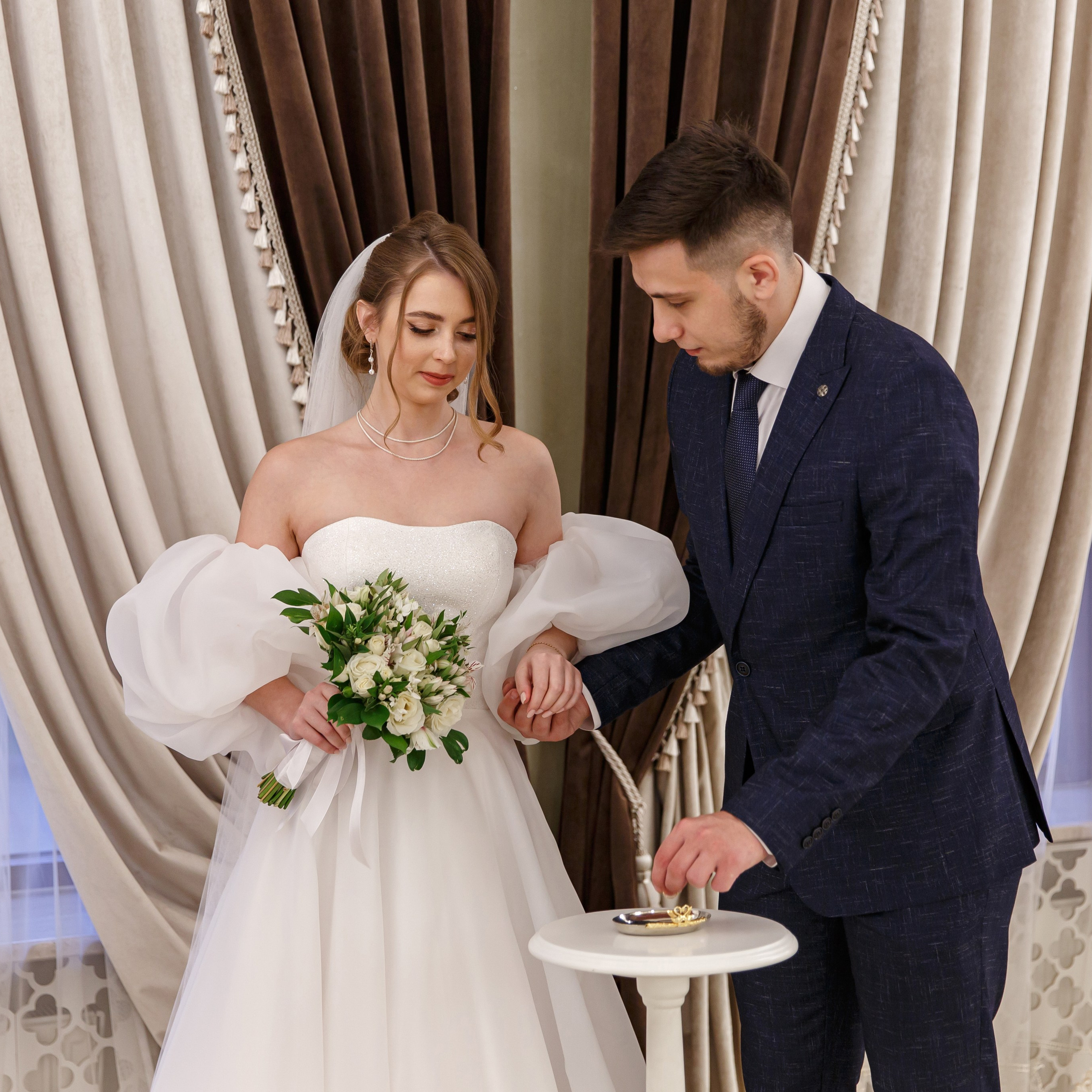 Регистрация брака в доме торжеств Сафиса. Свадебный фотограф Москва и МО Сергей Киржаев