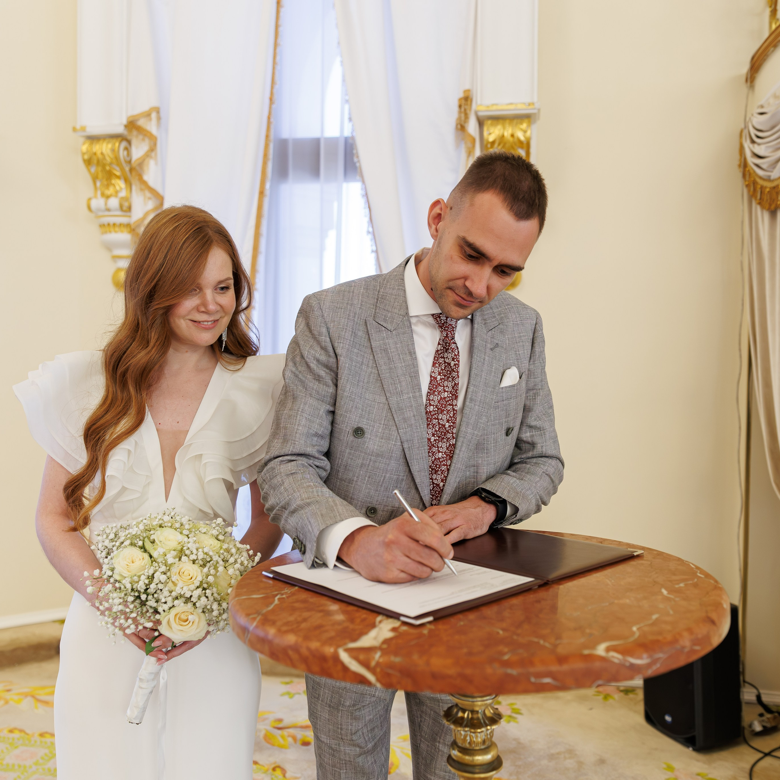 Регистрация брака в доме торжеств Сафиса. Свадебный фотограф Москва и МО Сергей Киржаев