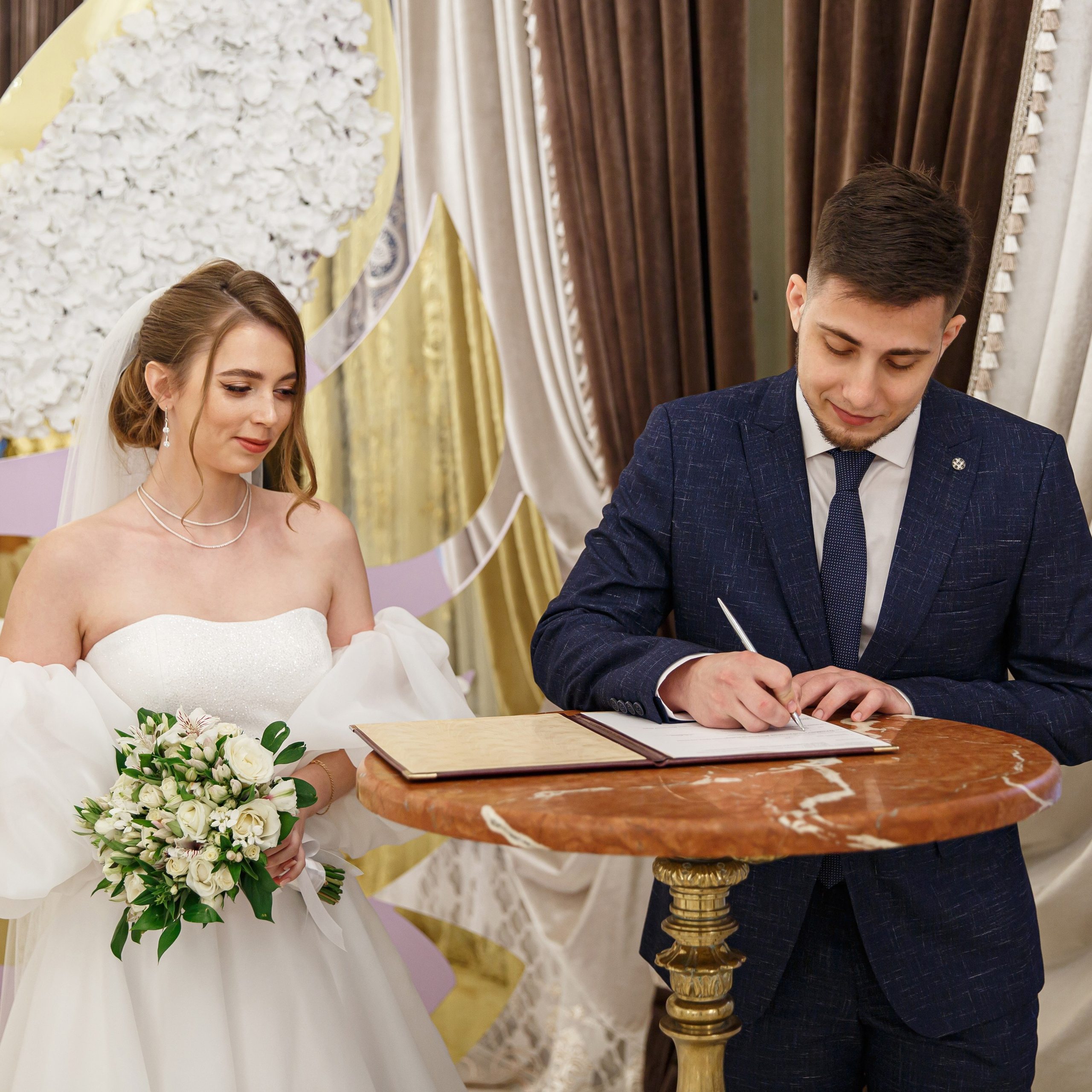 Регистрация брака в доме торжеств Сафиса. Свадебный фотограф Москва и МО Сергей Киржаев