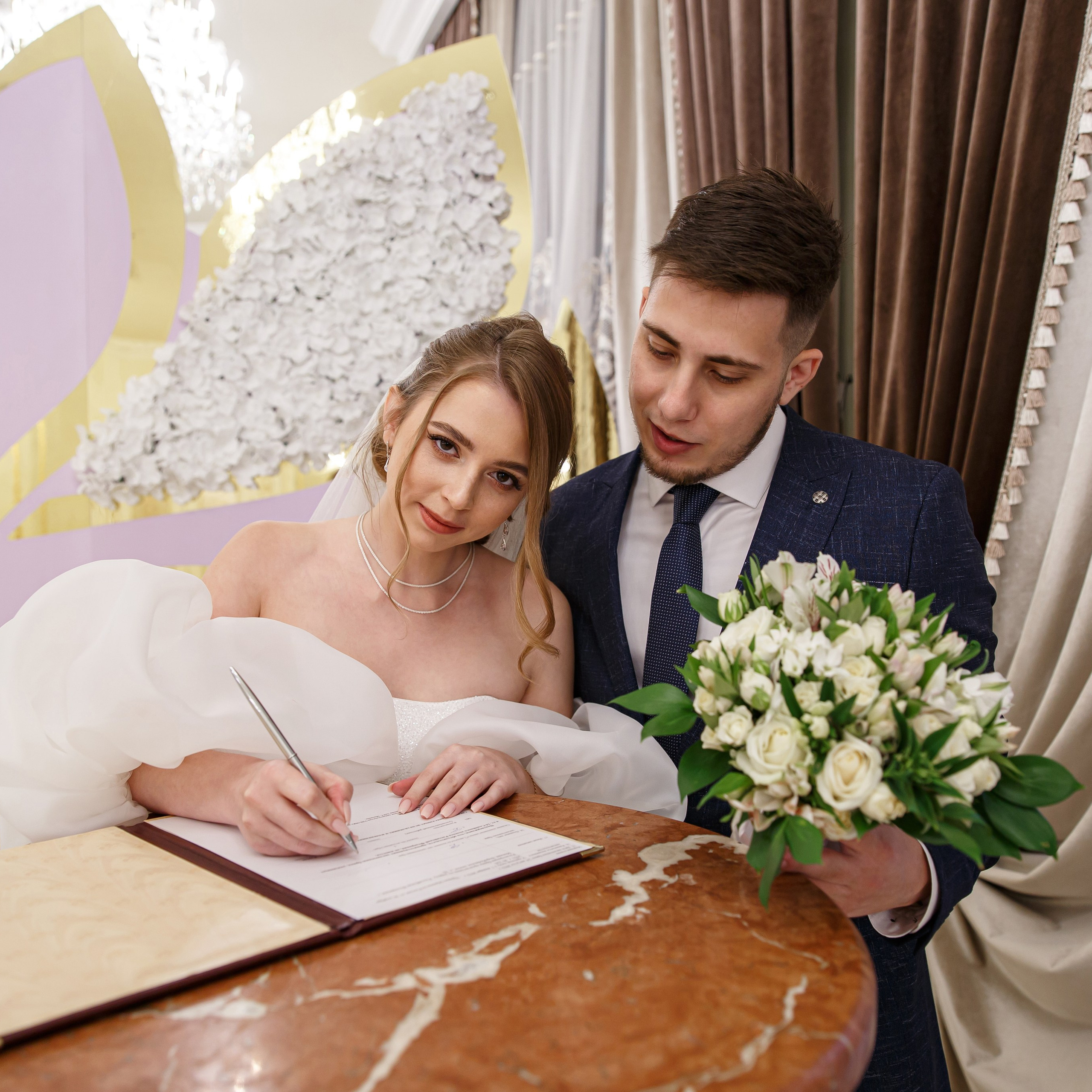 Регистрация брака в доме торжеств Сафиса. Свадебный фотограф Москва и МО Сергей Киржаев