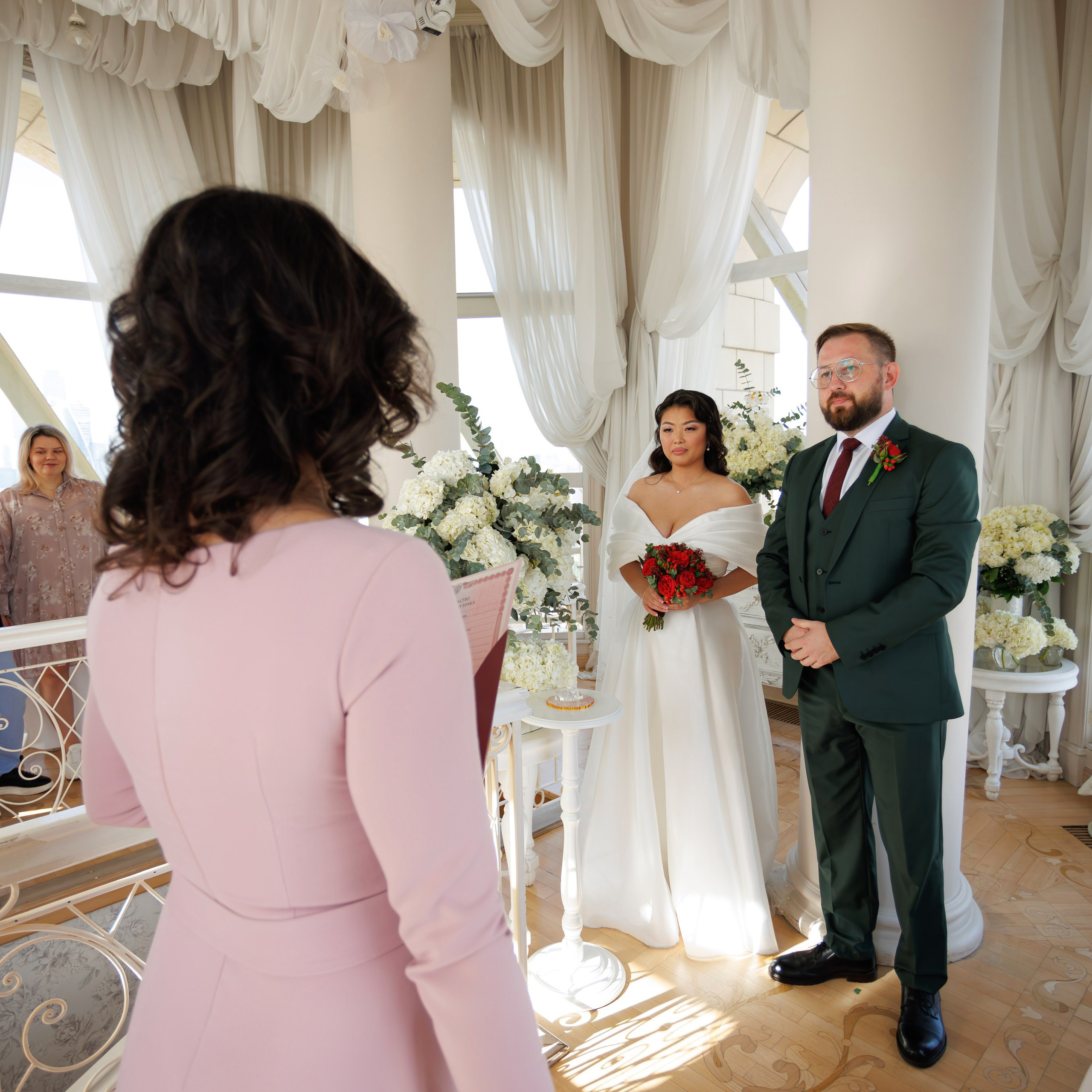 Регистрация брака в ресторане Романтик гостиница Украина. Свадебный фотограф Москва и МО Сергей Киржаев