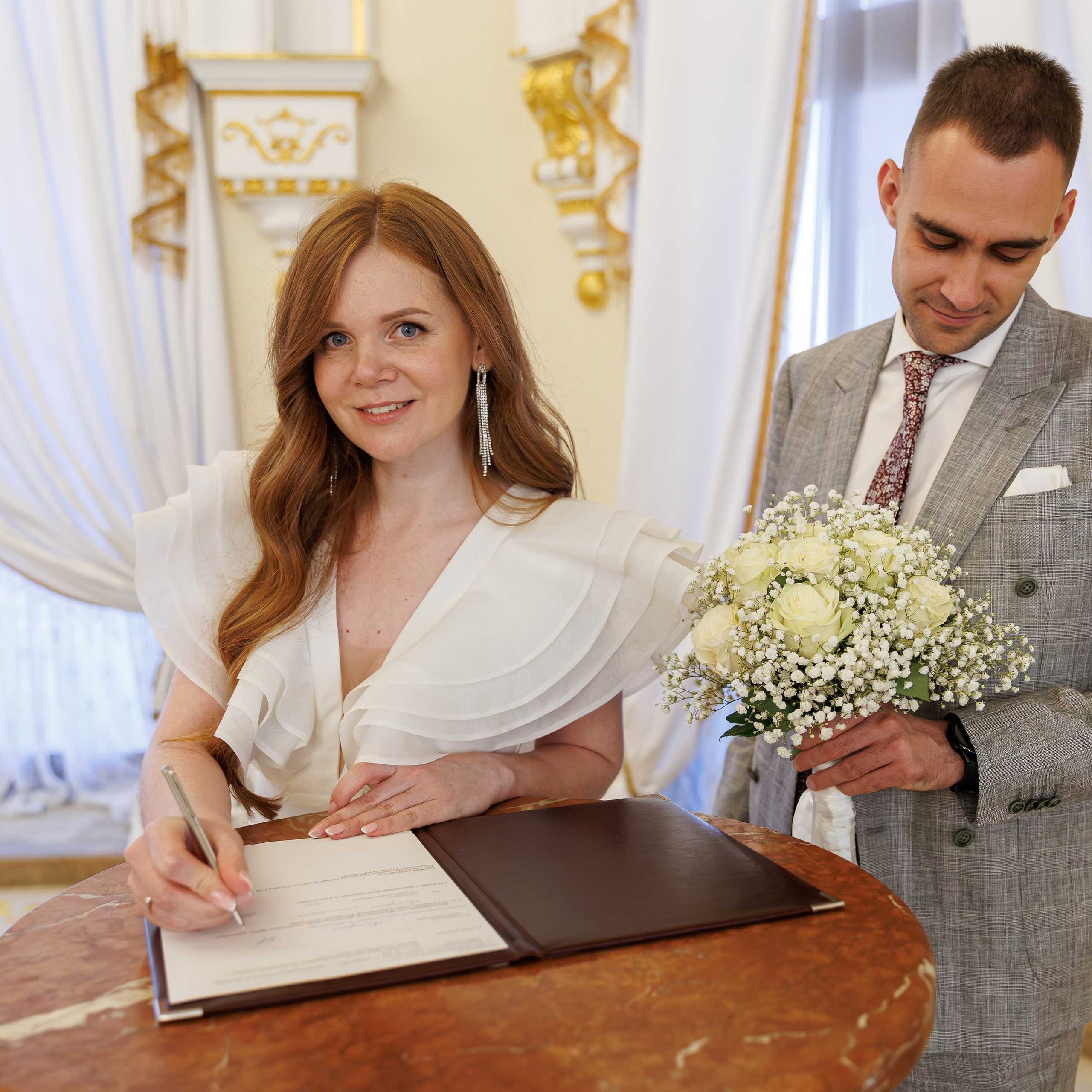 Регистрация брака в доме торжеств Сафиса. Свадебный фотограф Москва и МО Сергей Киржаев