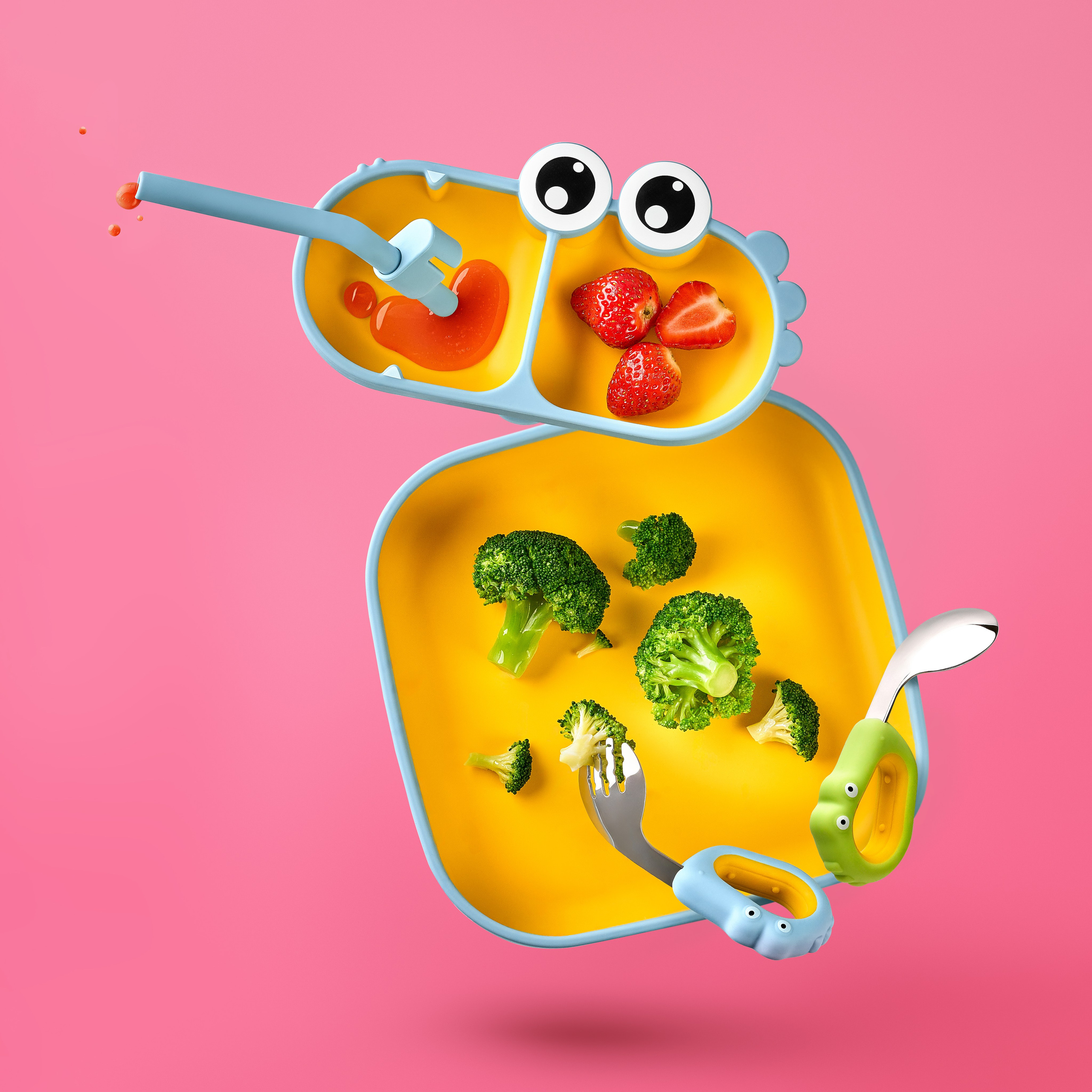 Стимайя kids — комплект детской силиконовой посуды для кормления