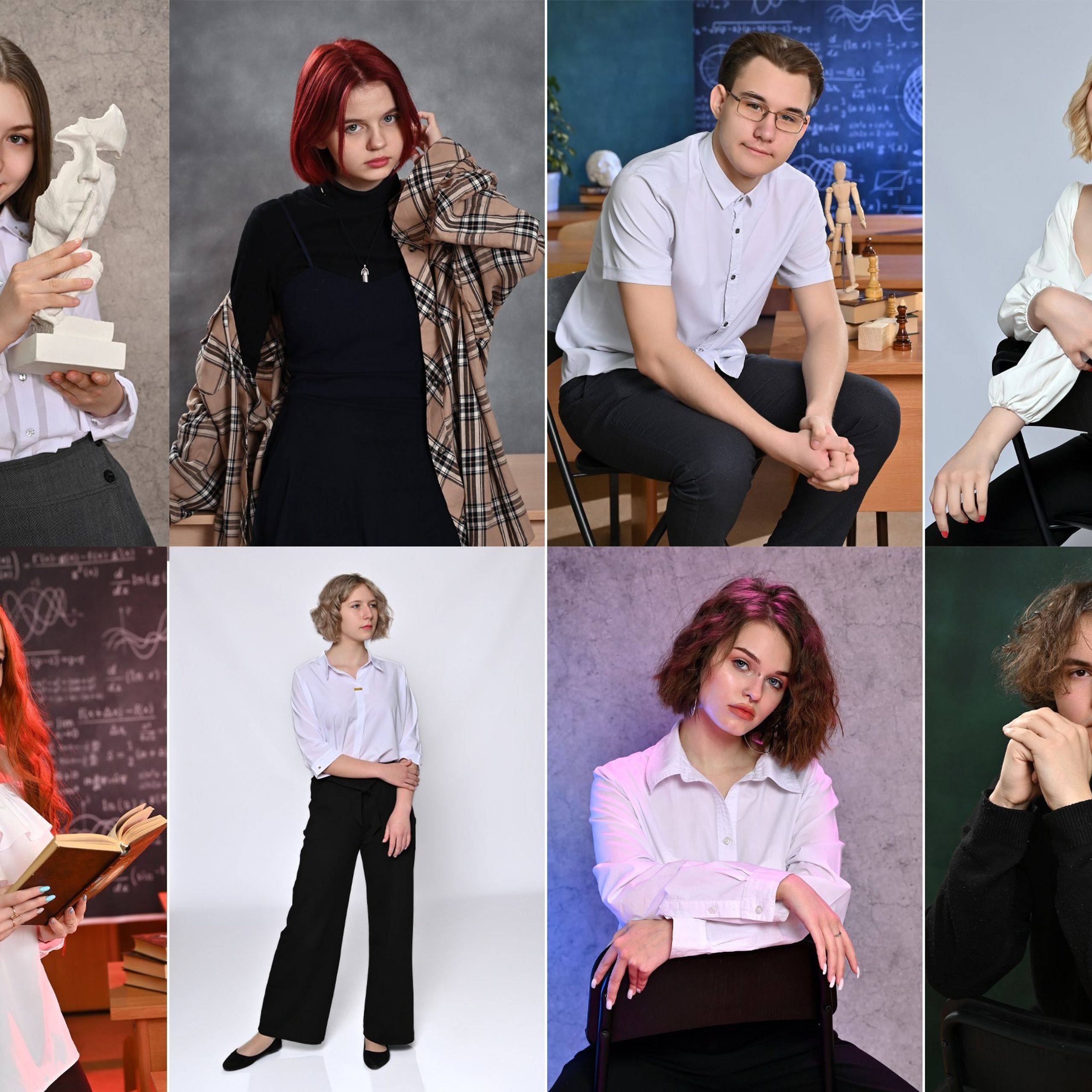 Варианты портретов в школе