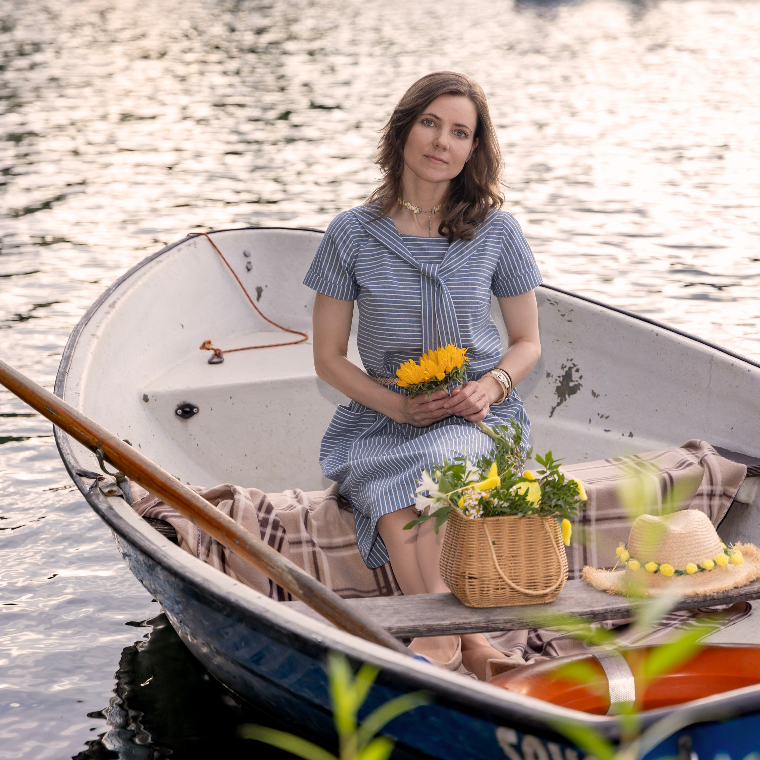 Фотосессия в Измайловском парке на лодке