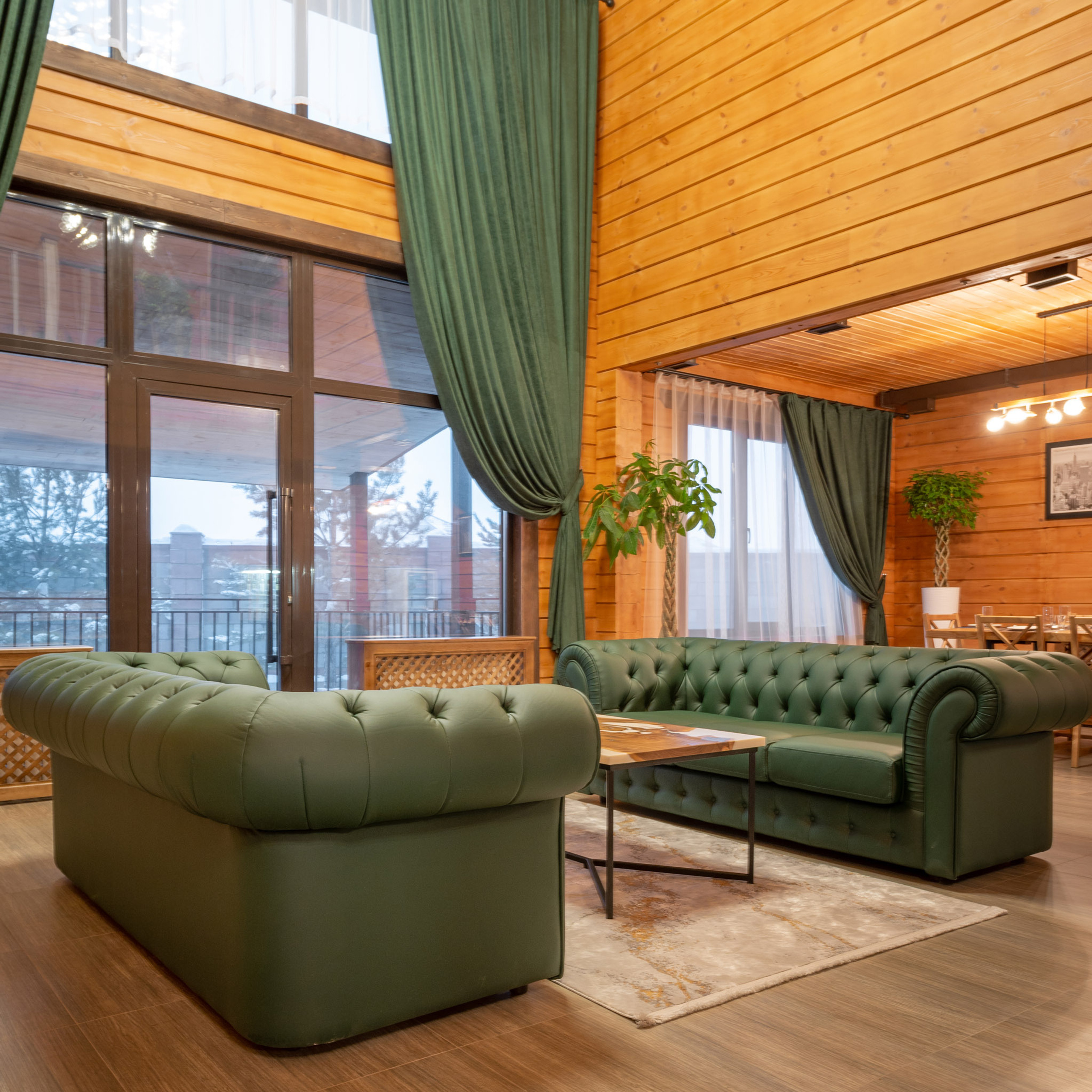 Интерьерная съемка загородного дома отдыха