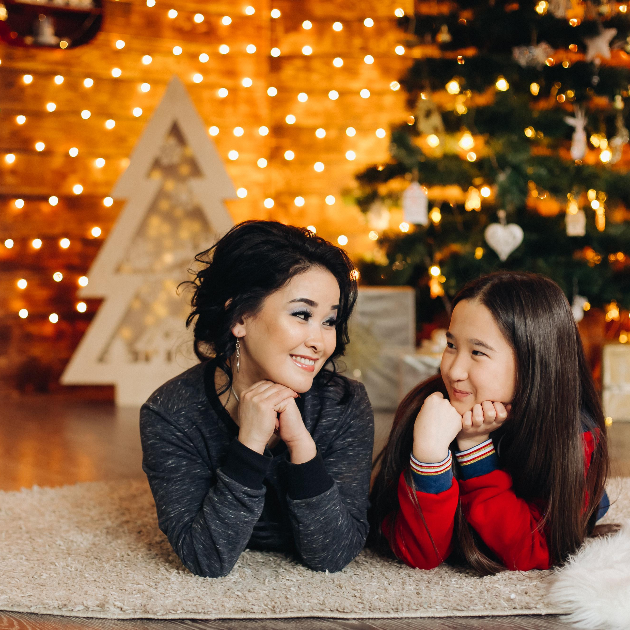 Мама и дочка. Новогодняя фотосессия