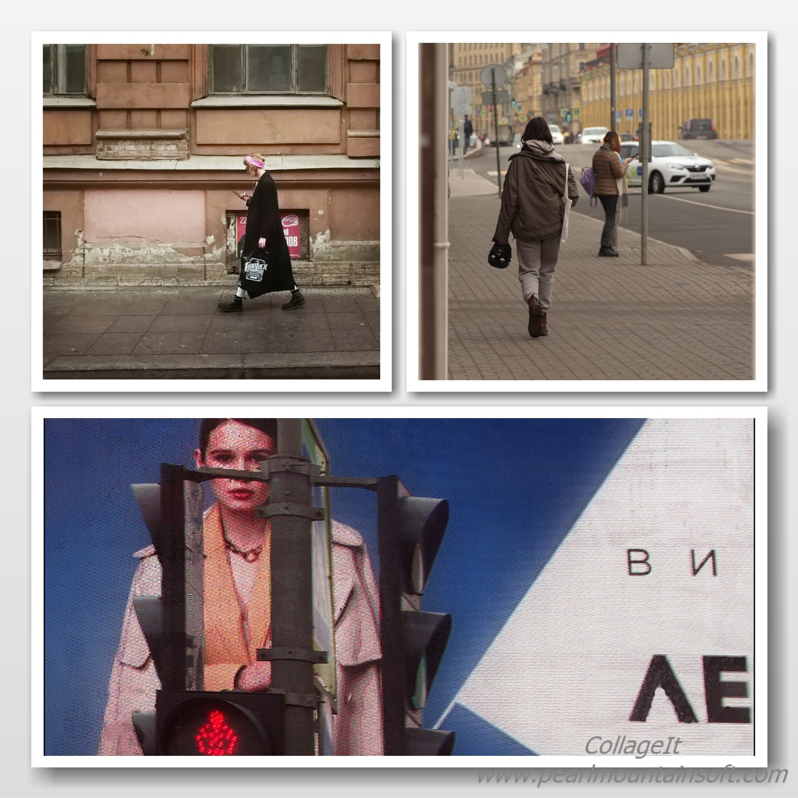 С-Петербург.Улица.Девушки.Рекламный плакат.