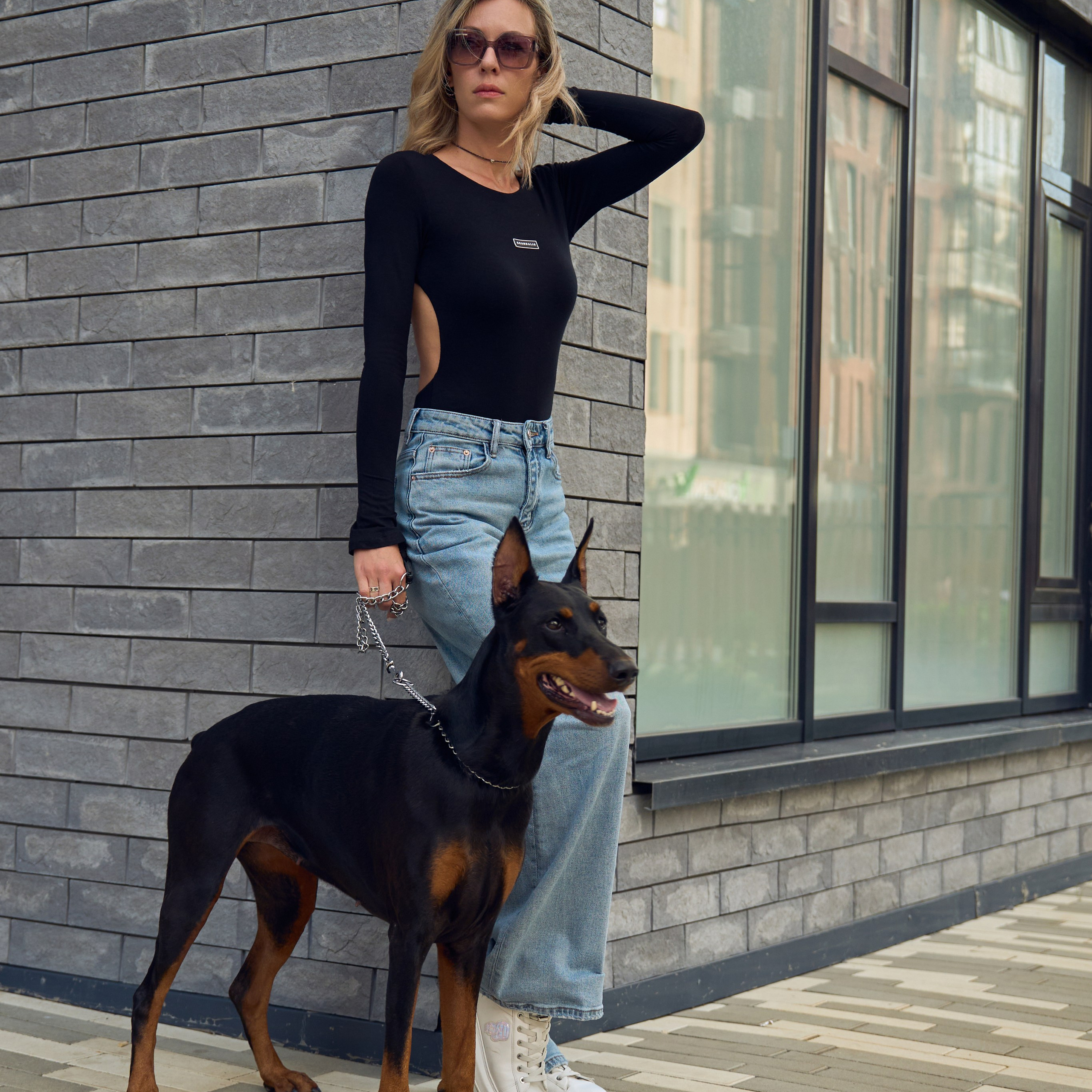 Фотосессия с доберманом