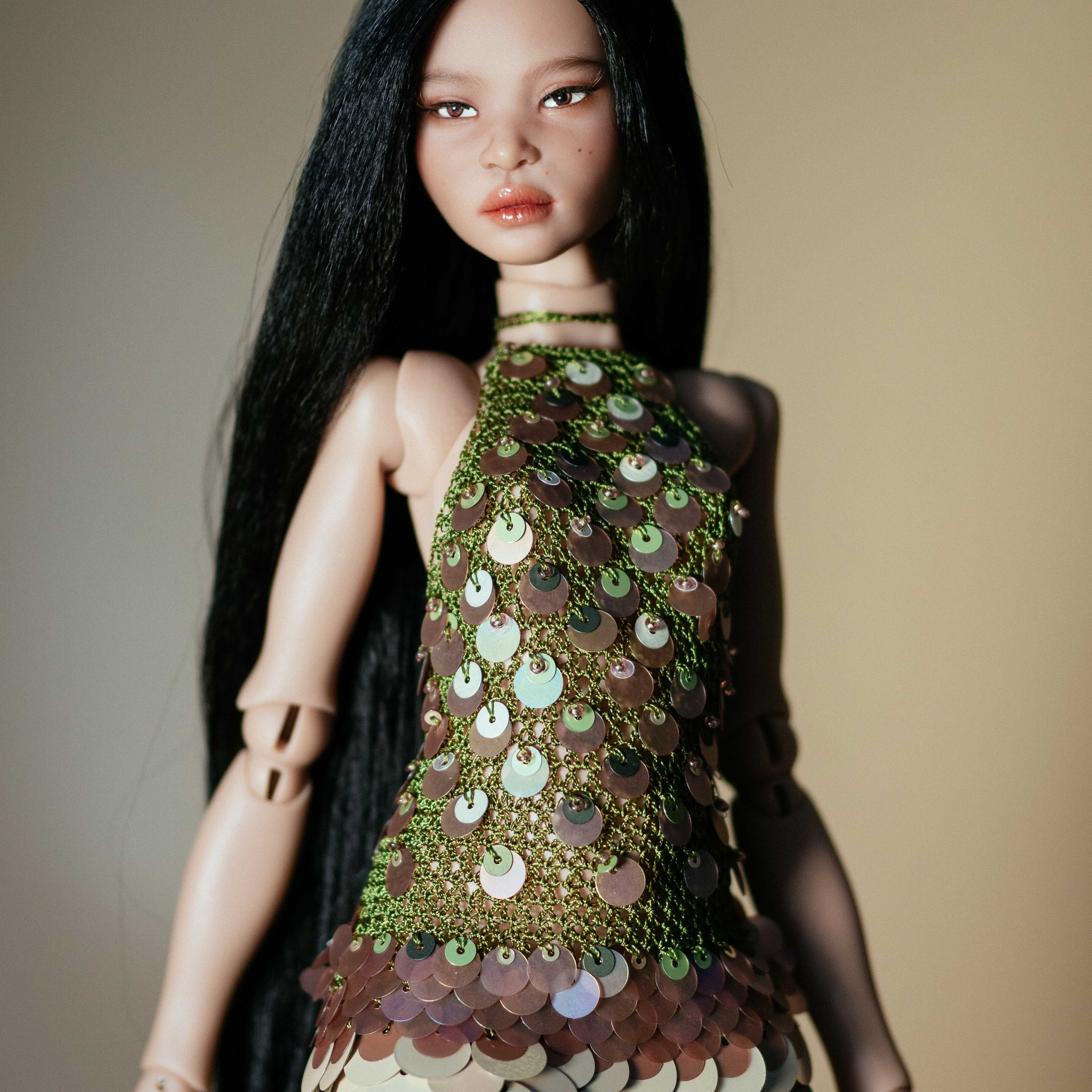 Платье для авторской куклы «Копакабана» Рио. Ombra di seta — эксклюзивная одежда ручной работы для авторских кукол