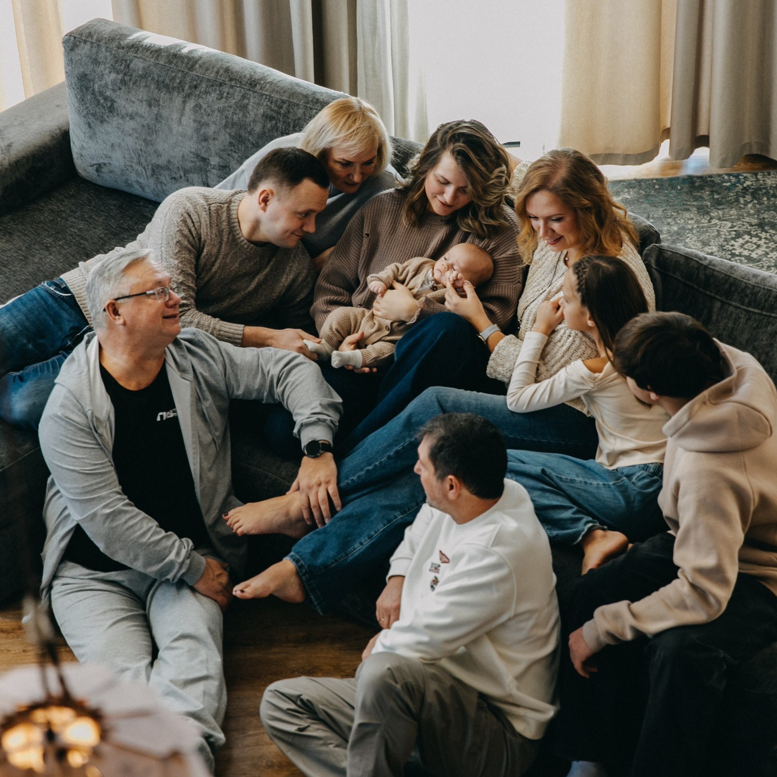 Большая семейная фотосессия